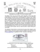 Philatelic Freemason (Vol 38, No 01) cover