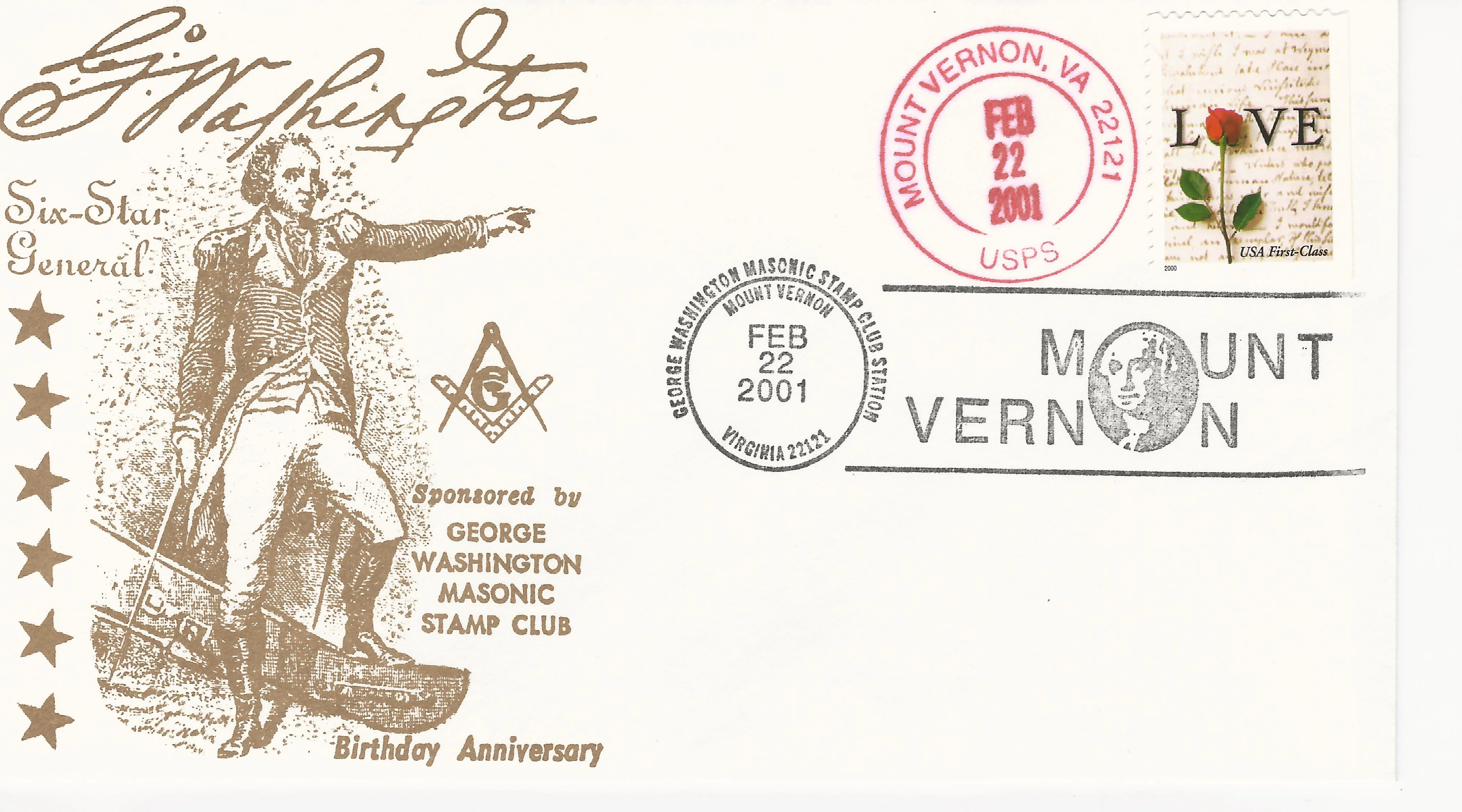 George Washington Brithday Postmark #1: Mount Vernon, VA&hellip;