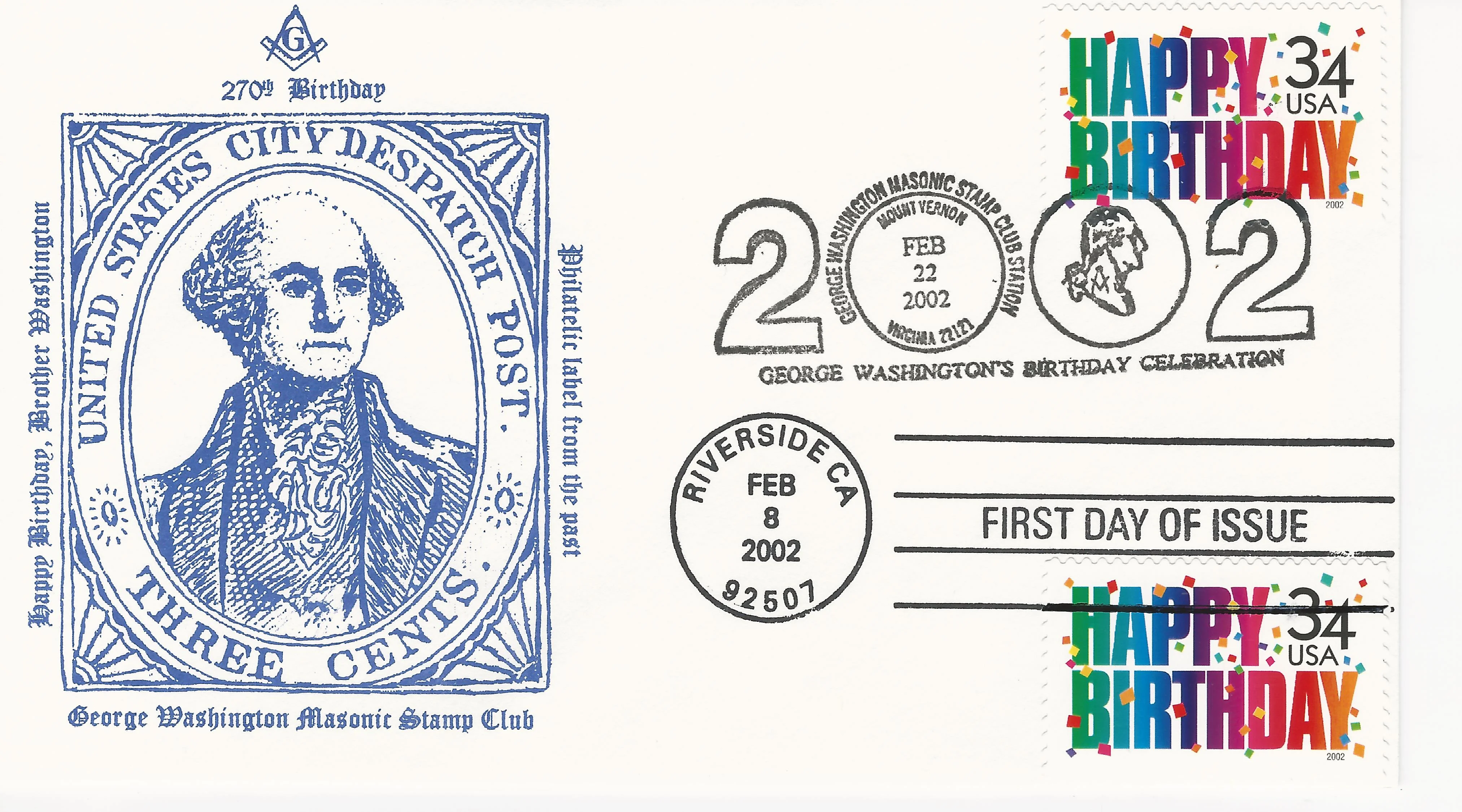 George Washington Brithday Postmark #1: Mount Vernon, VA&hellip;