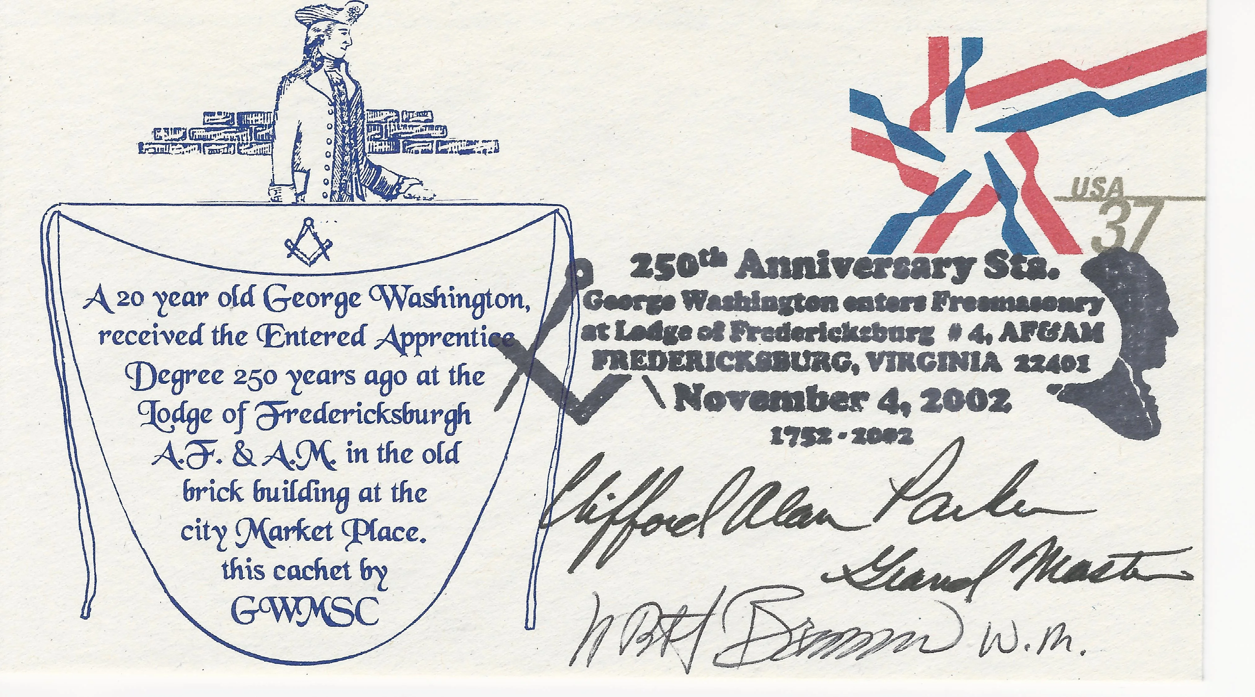 George Washington, 200th Anniv 1st Deg. Signed by&hellip;
