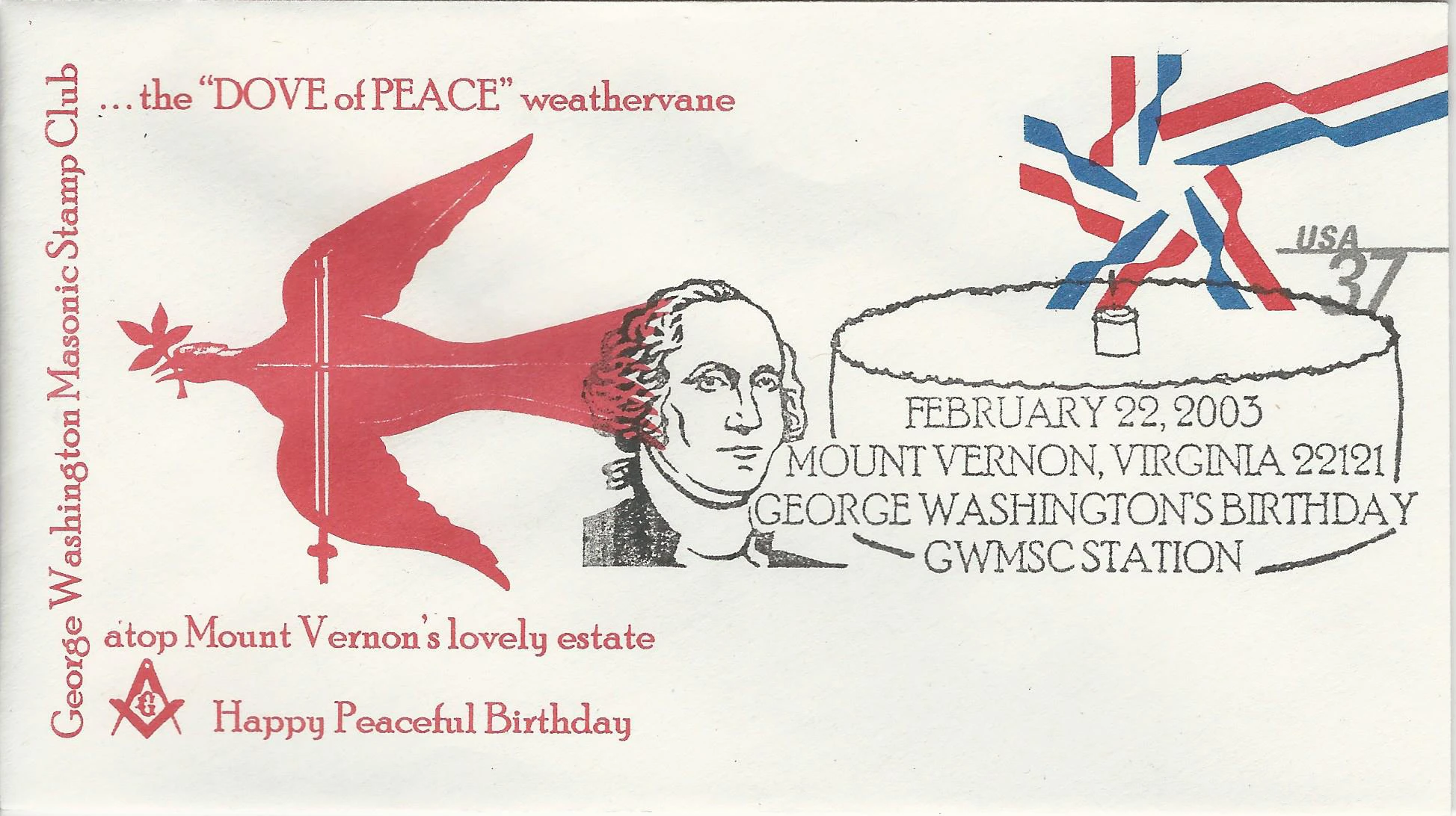 Dove Weathervane, George Washington Brithday Postmark #1: Mount&hellip;