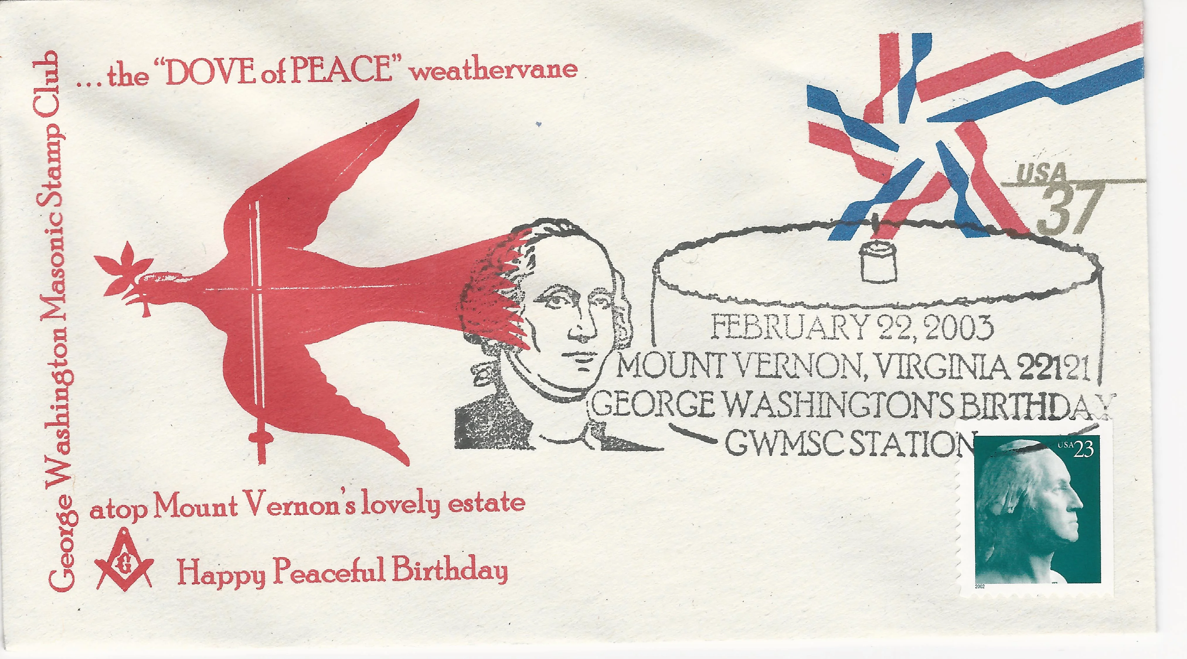 Dove Weathervane, George Washington Brithday Postmark #1: Mount&hellip;