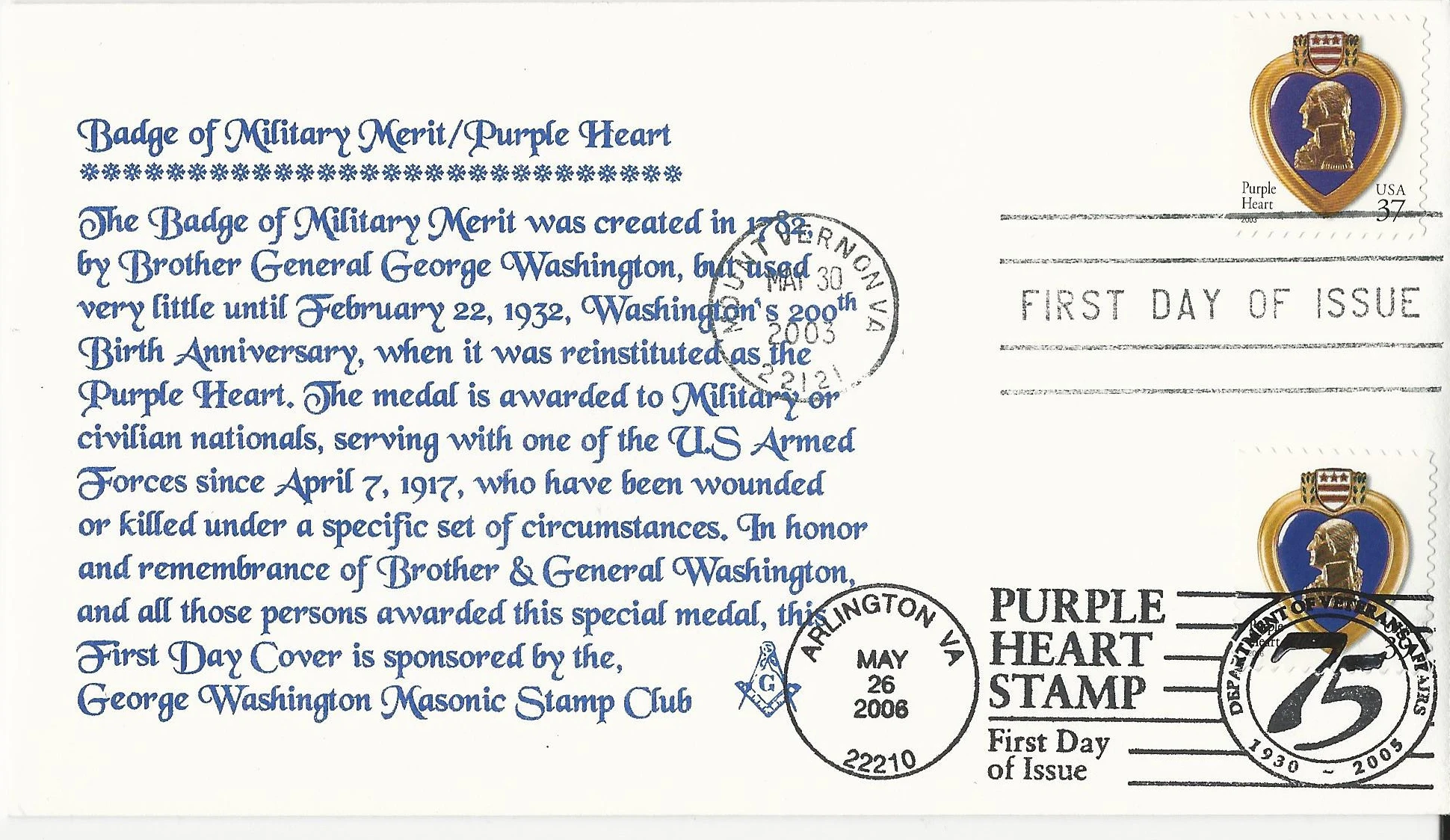 Text Postmark #1: Mount Vernon, VA — 2003-05-30&hellip;