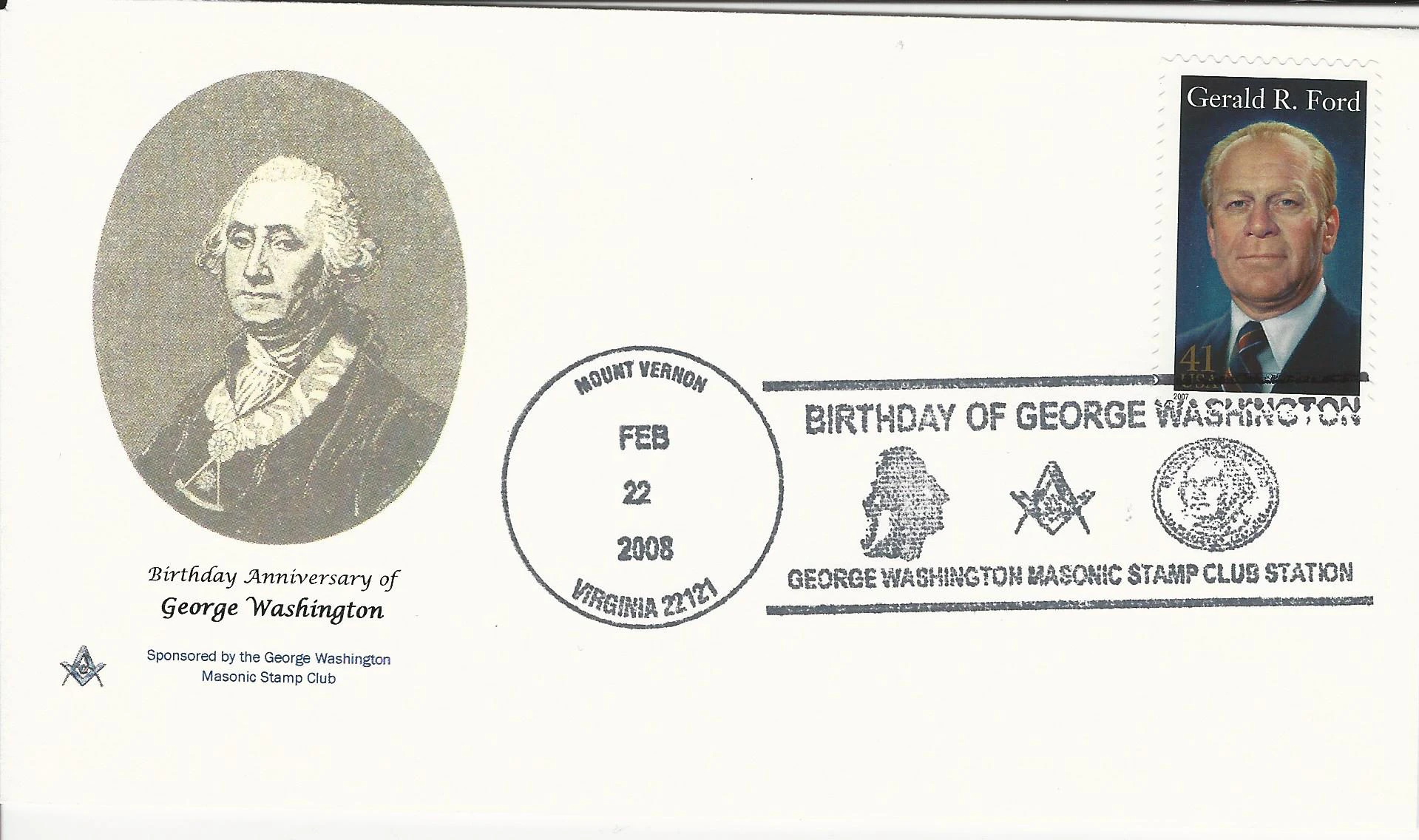 George Washington Brithday Postmark #1: Mount Vernon, VA&hellip;