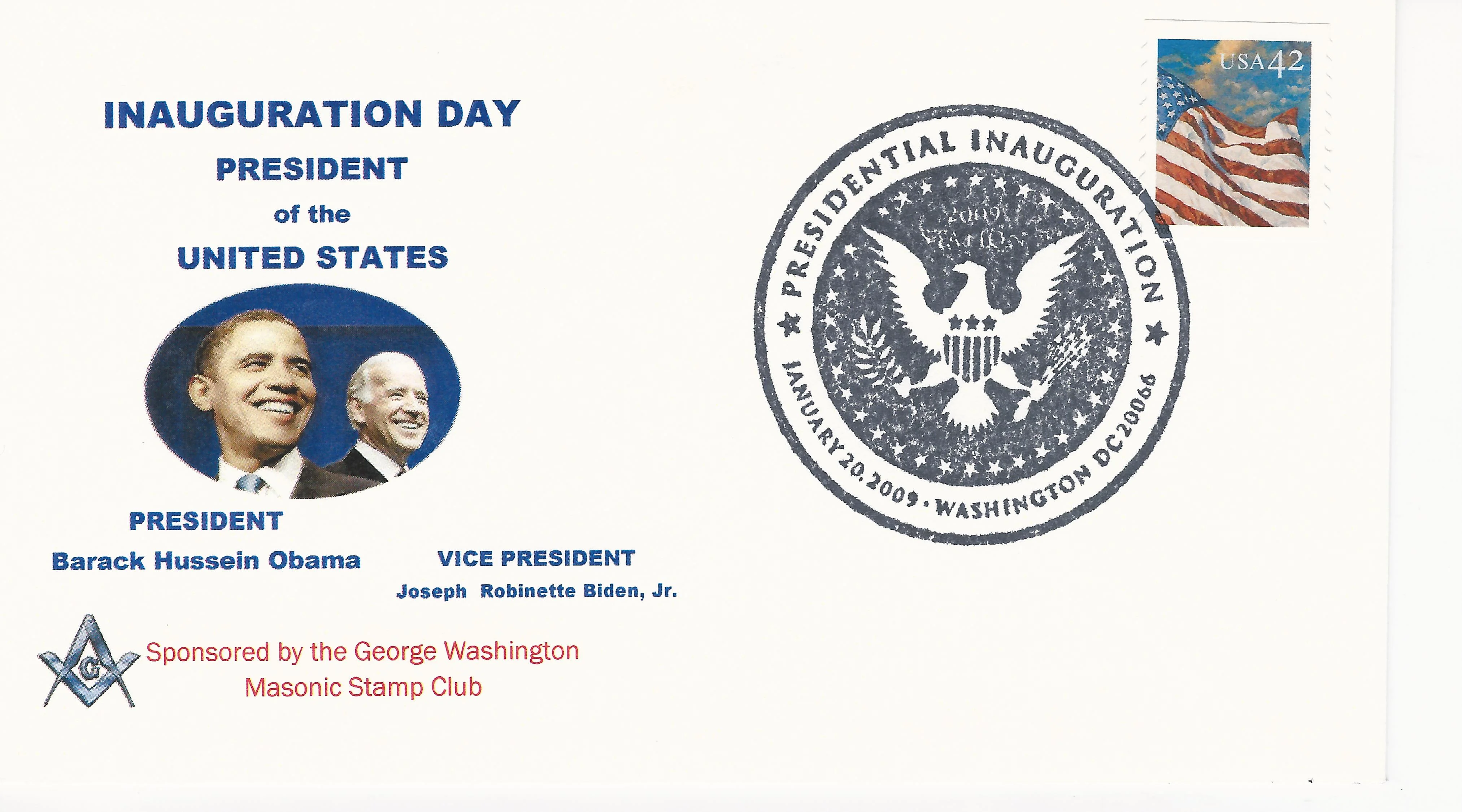 Inauguration - Obama & Biden Postmark #1: Washington,&hellip;