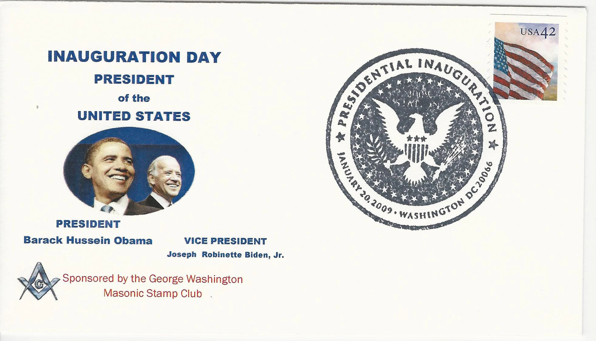 Inauguration - Obama & Biden Postmark #1: Washington,&hellip;