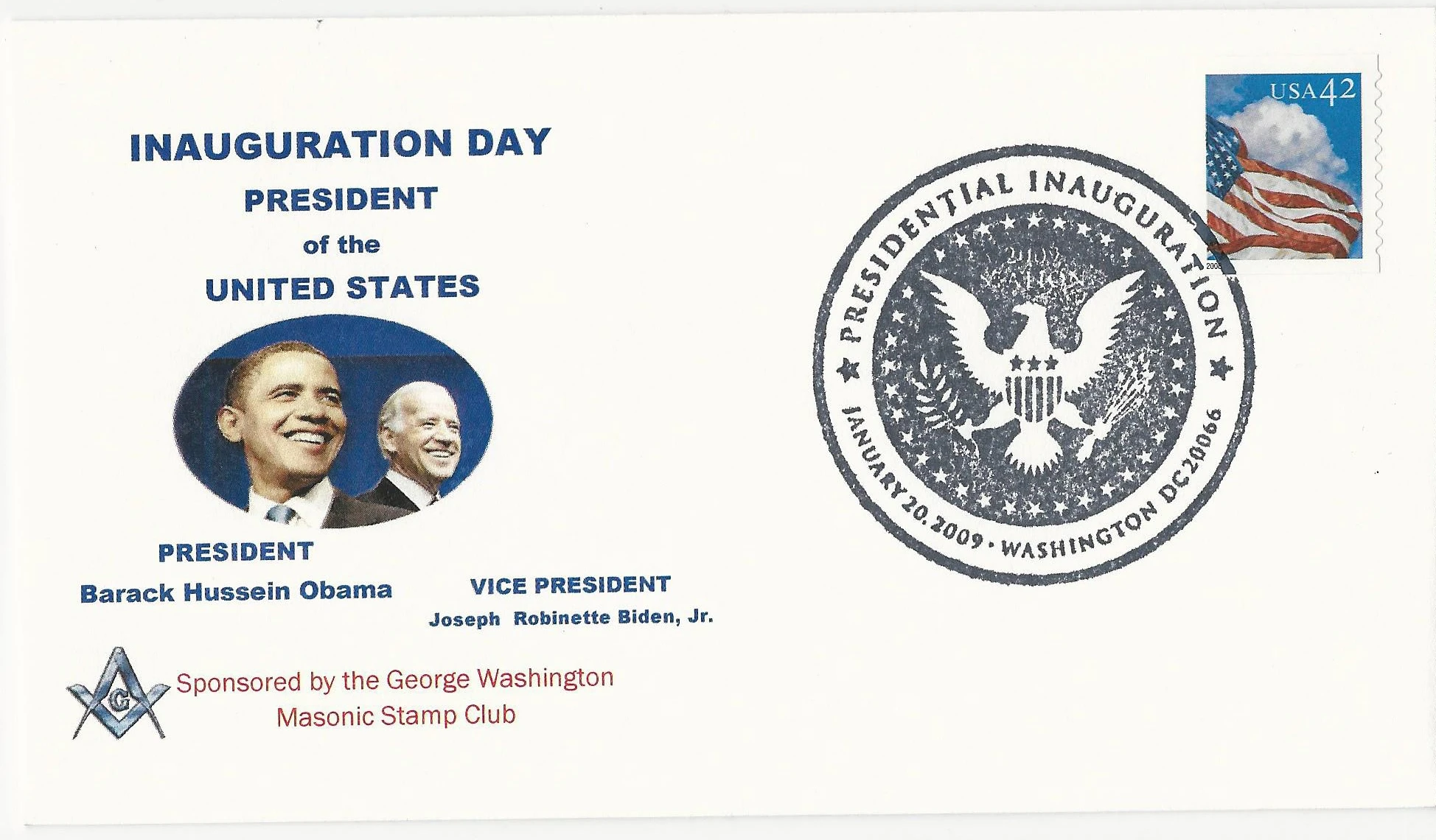 Inauguration - Obama & Biden Postmark #1: Washington,&hellip;