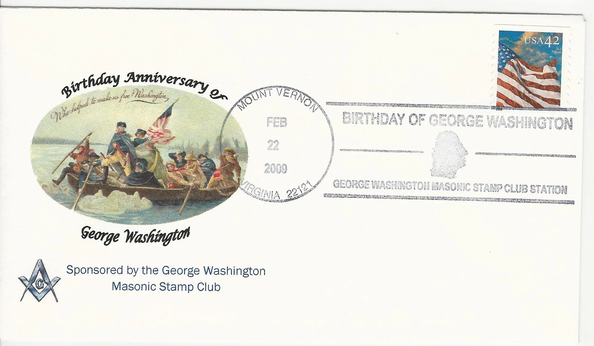 George Washington Brithday Postmark #1: Mount Vernon, VA&hellip;