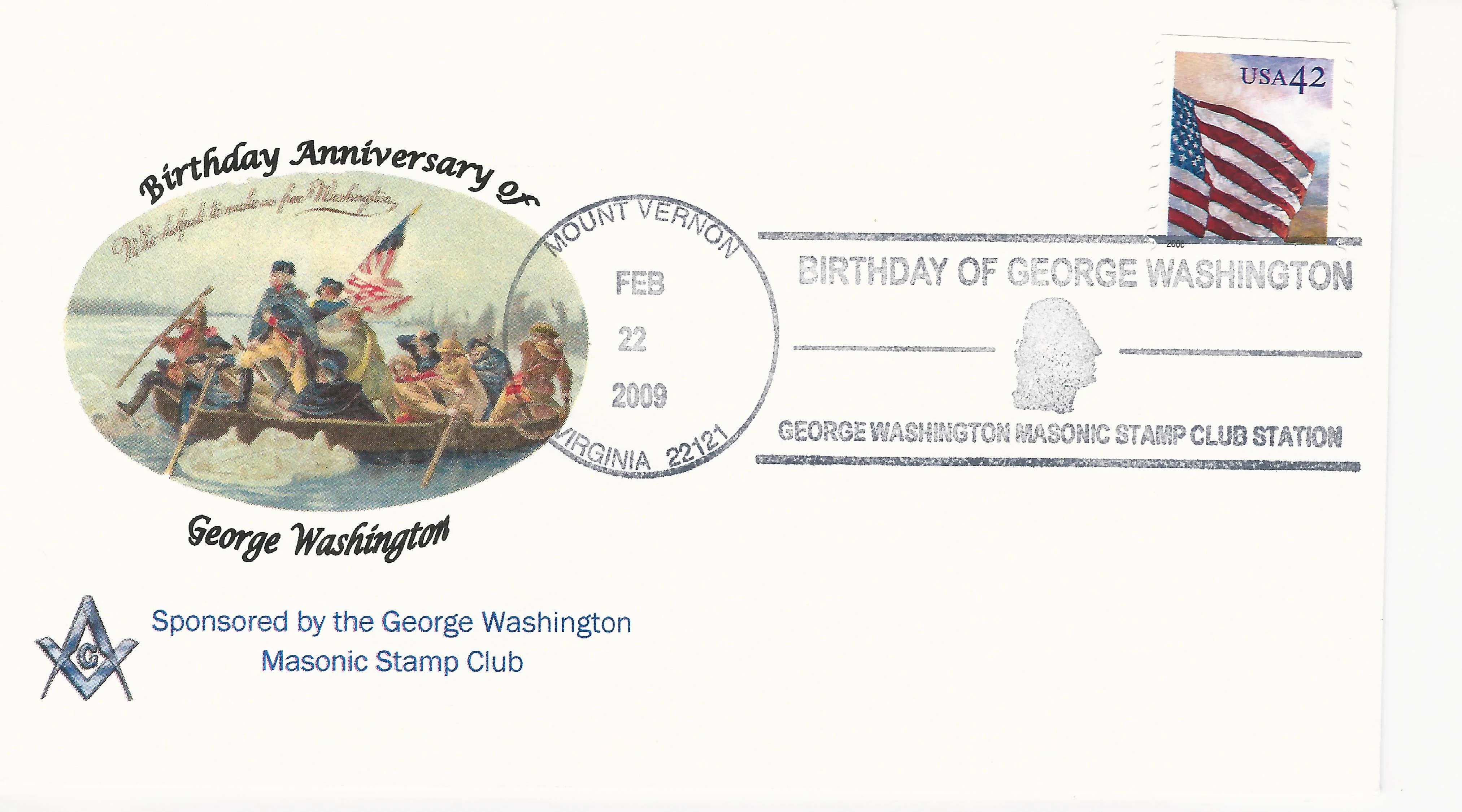 George Washington Brithday Postmark #1: Mount Vernon, VA&hellip;