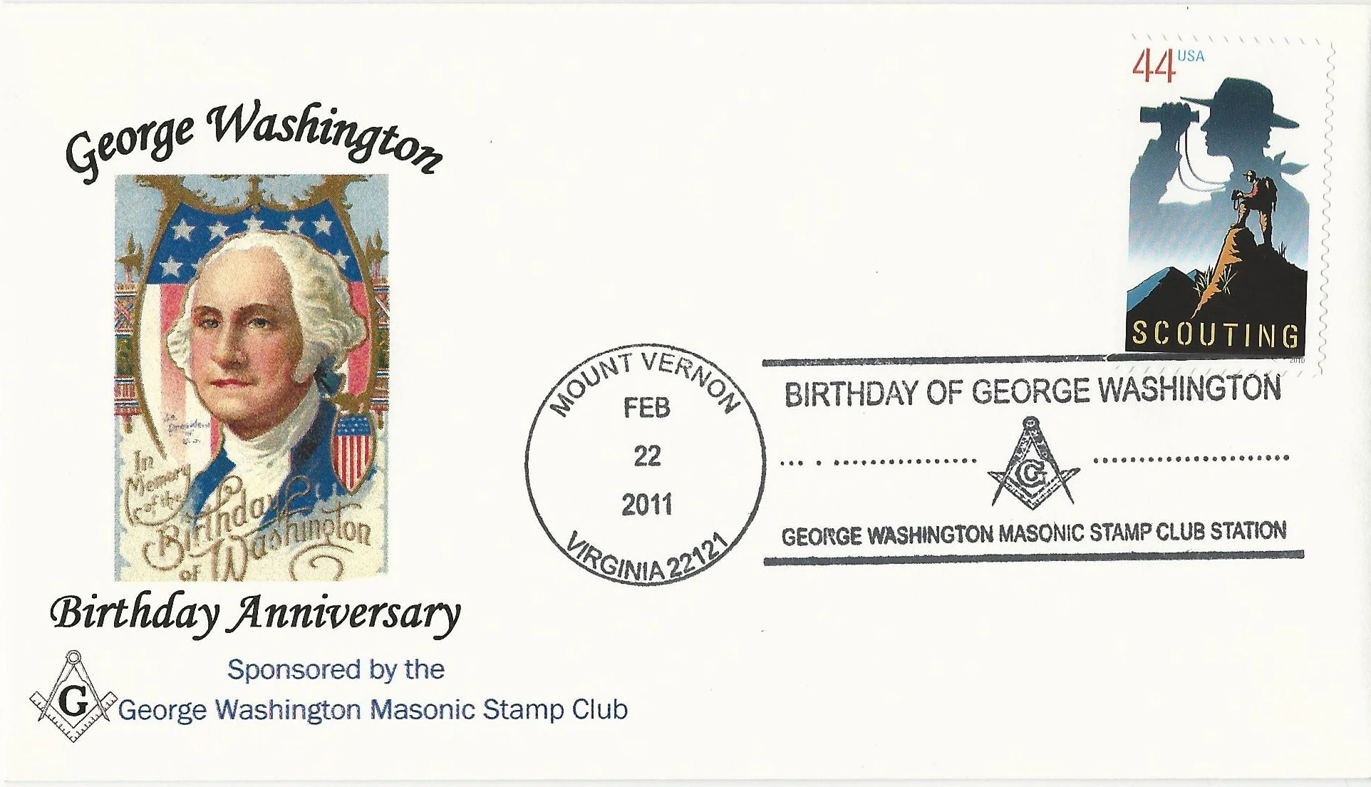 George Washington Brithday Postmark #1: Mount Vernon, VA&hellip;