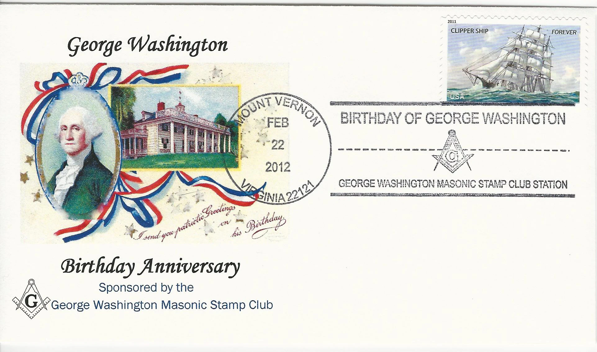 George Washington Brithday Postmark #1: Mount Vernon, VA&hellip;