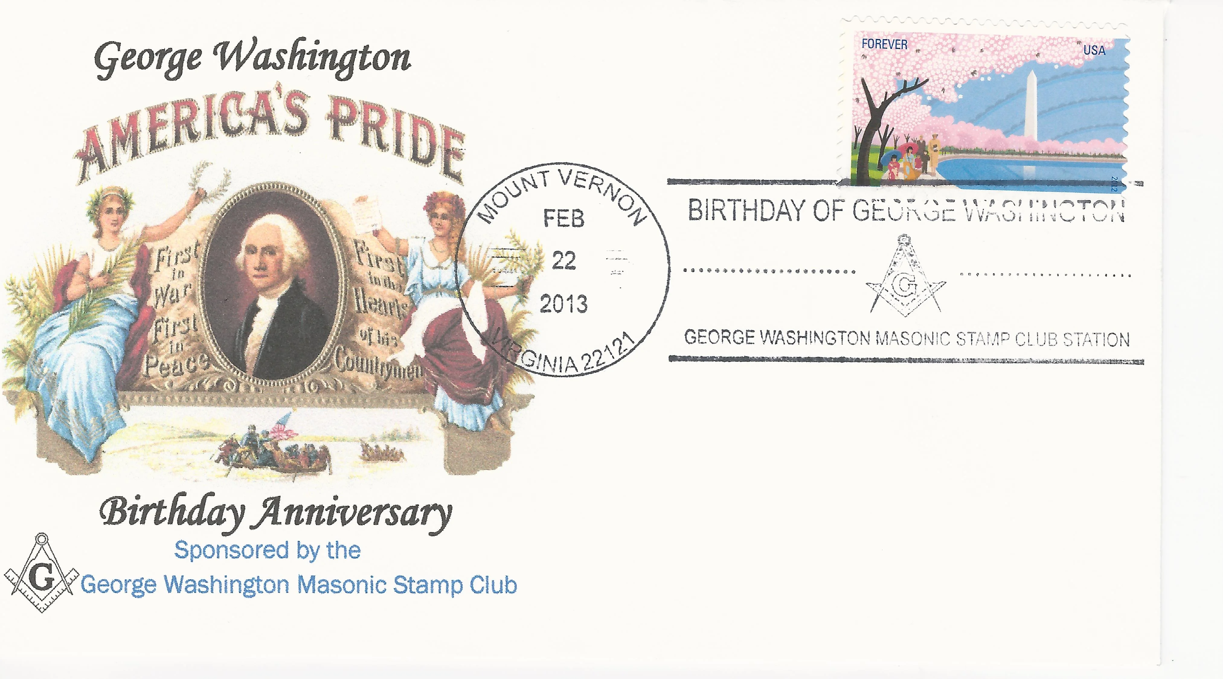 George Washington Brithday Postmark #1: Mount Vernon, VA&hellip;
