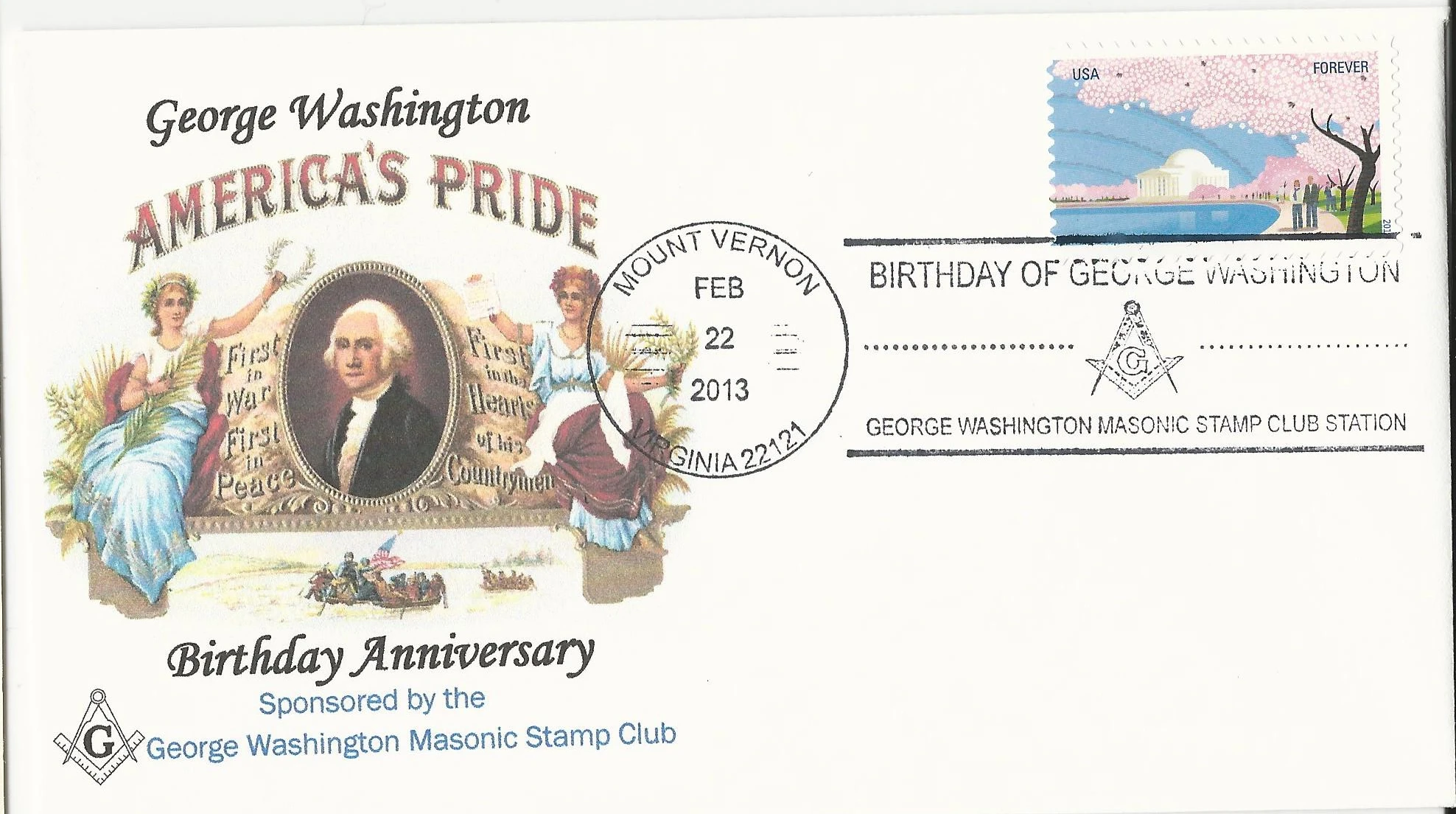 George Washington Brithday Postmark #1: Mount Vernon, VA&hellip;