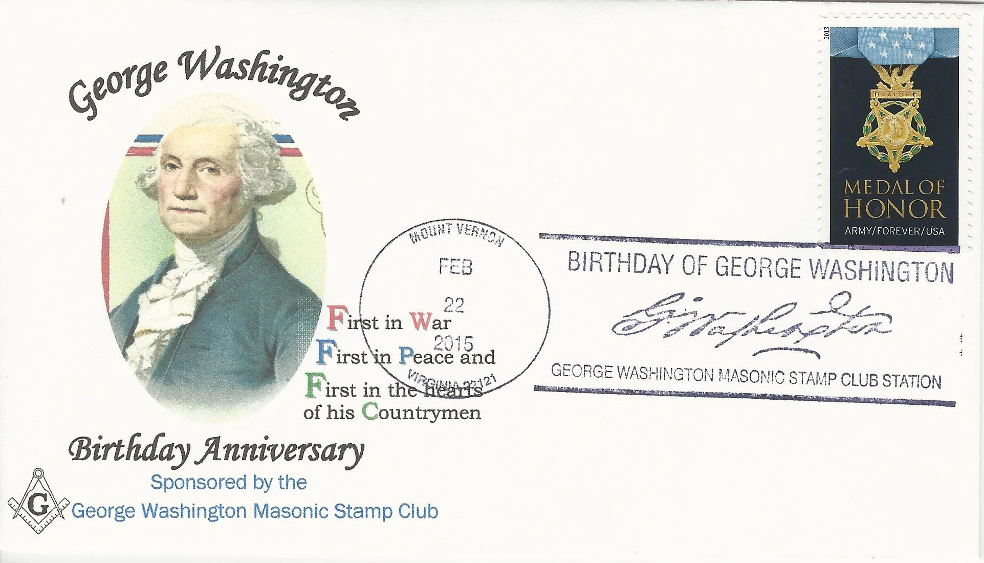 George Washington Brithday Postmark #1: Mount Vernon, VA&hellip;