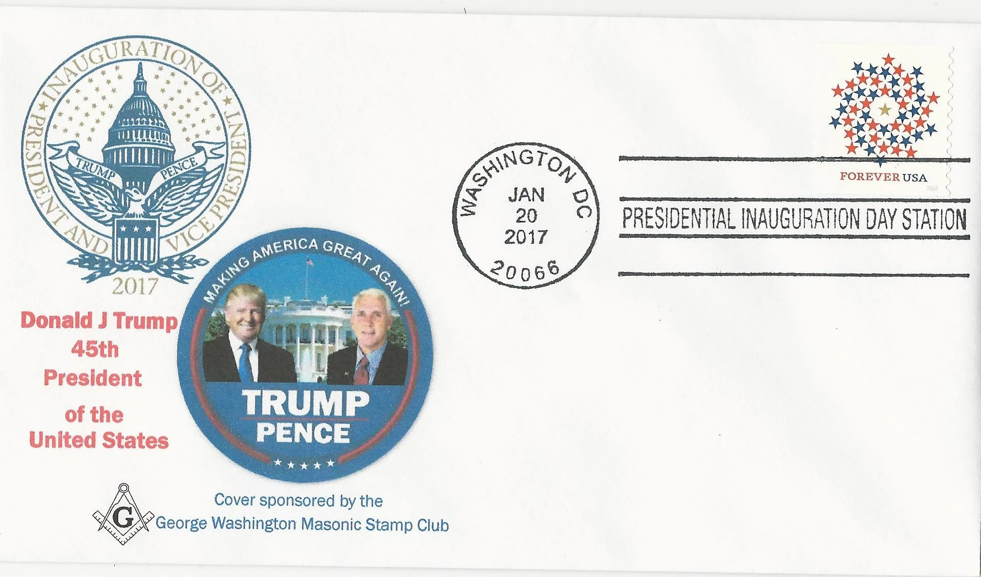 Inauguration Day. Trump & Pence Postmark #1: Washington,&hellip;