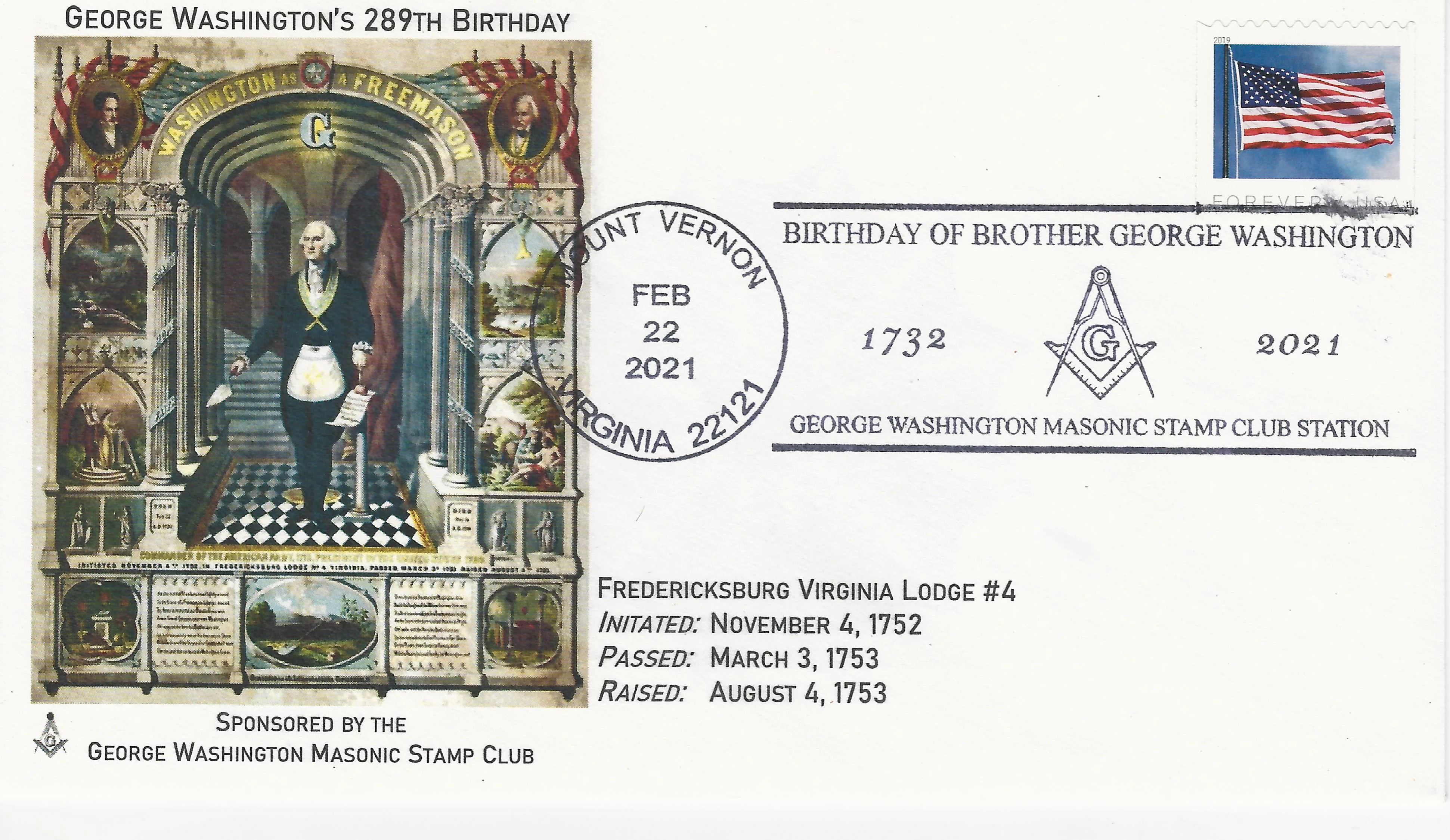 George Washington Brithday Postmark #1: Mount Vernon, VA&hellip;