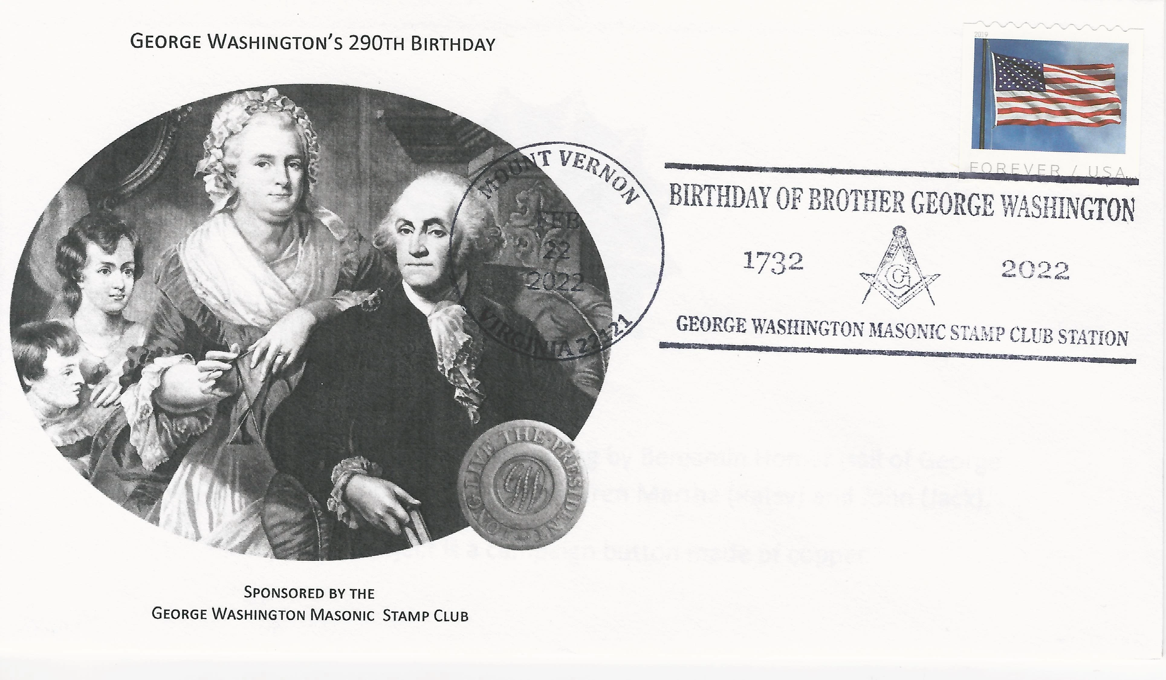 George Washington Brithday Postmark #1: Mount Vernon, VA&hellip;