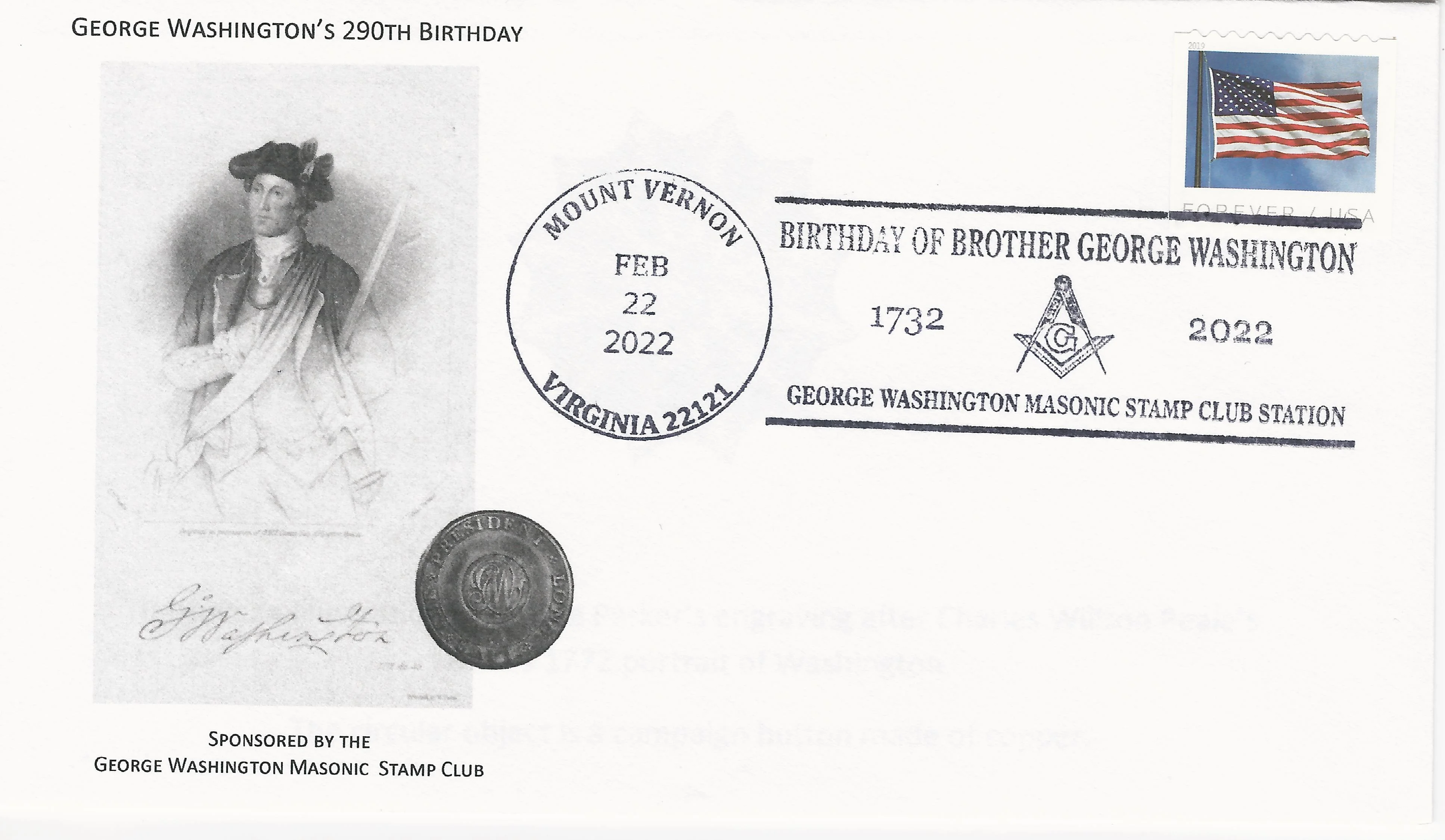 George Washington Brithday Postmark #1: Mount Vernon, VA&hellip;