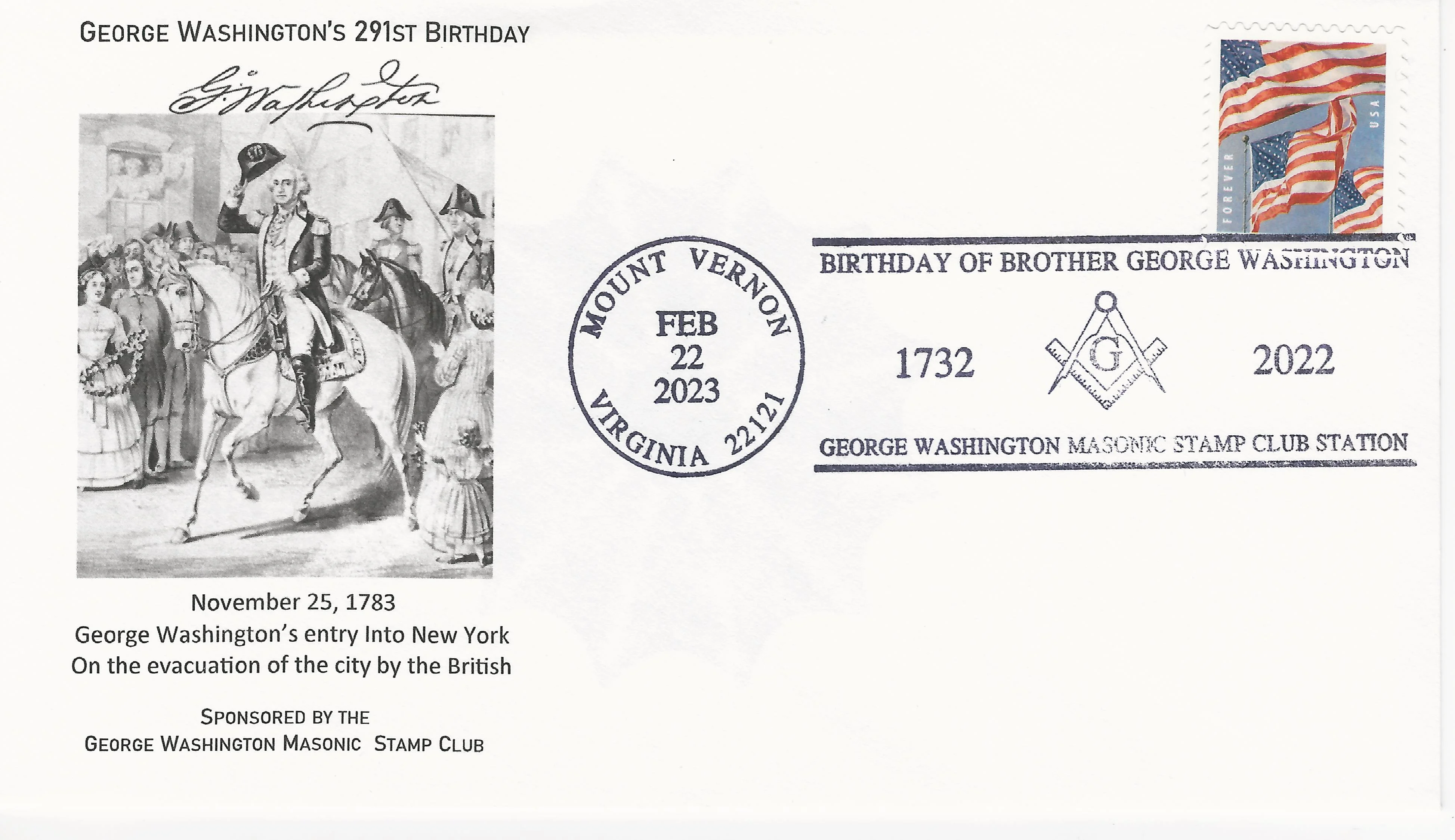 George Washington Brithday Postmark #1: Mount Vernon, VA&hellip;
