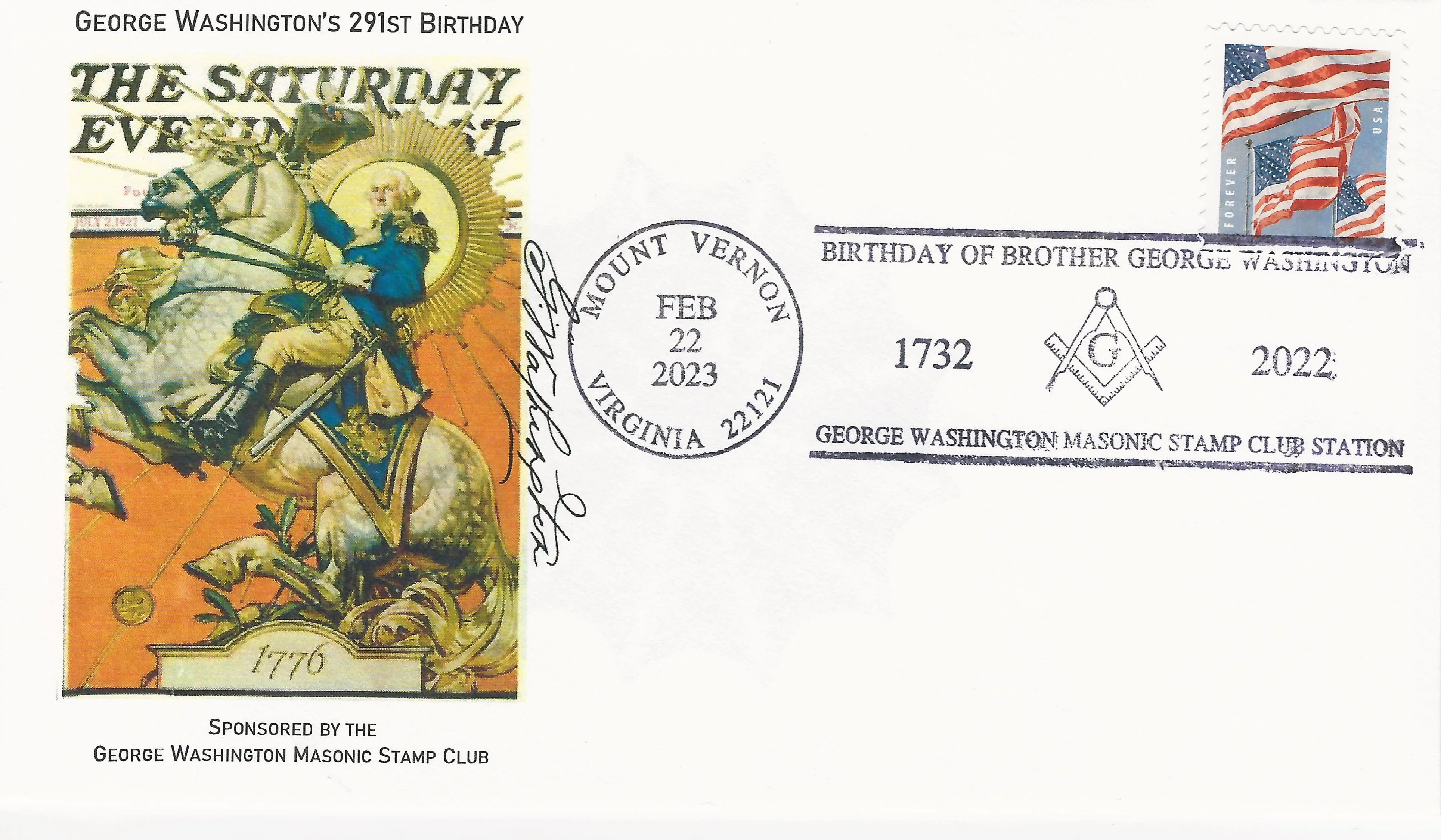 George Washington Brithday Postmark #1: Mount Vernon, VA&hellip;