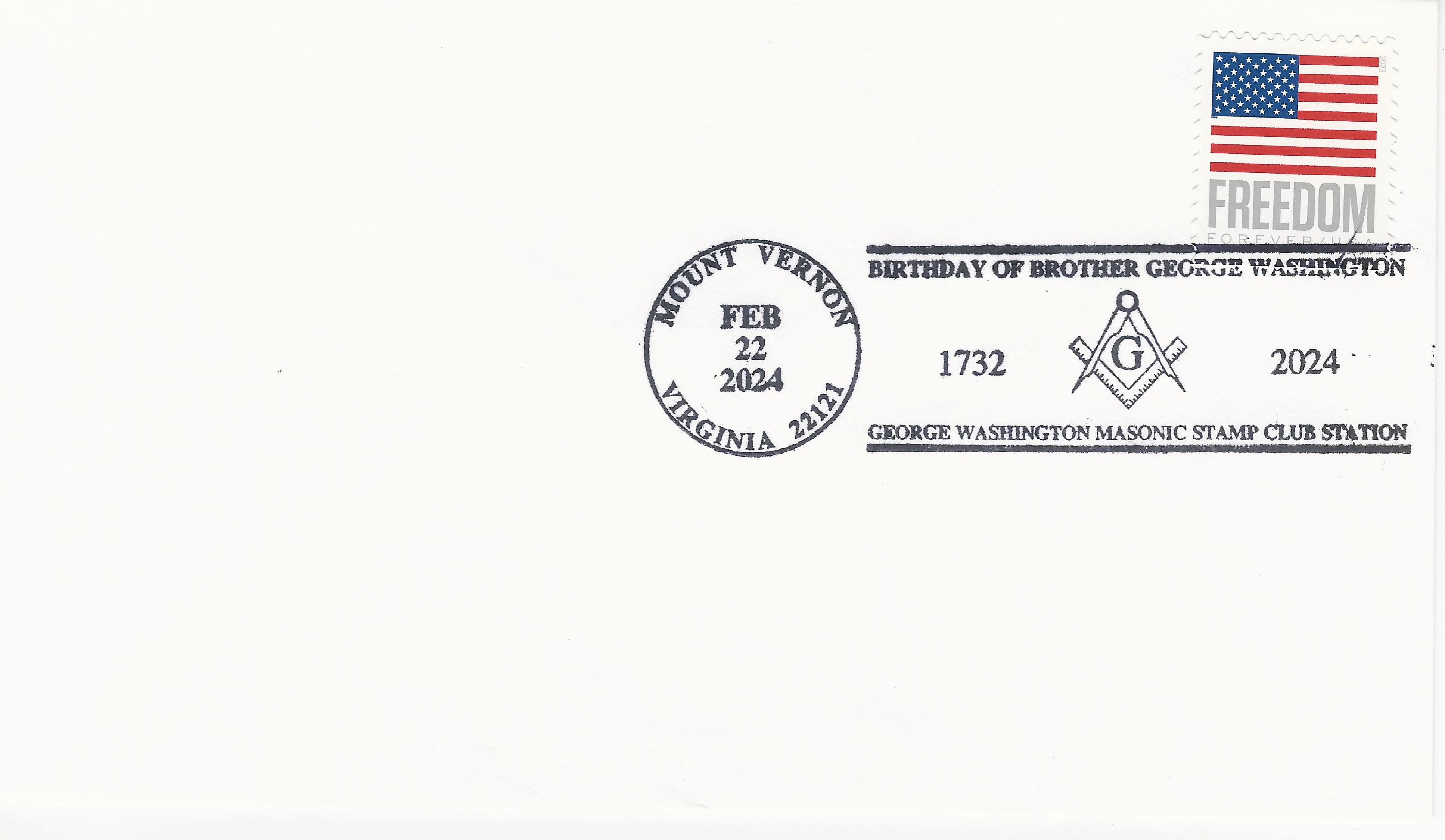 None Postmark #1: Mount Vernon, VA — 2020-02-22&hellip;