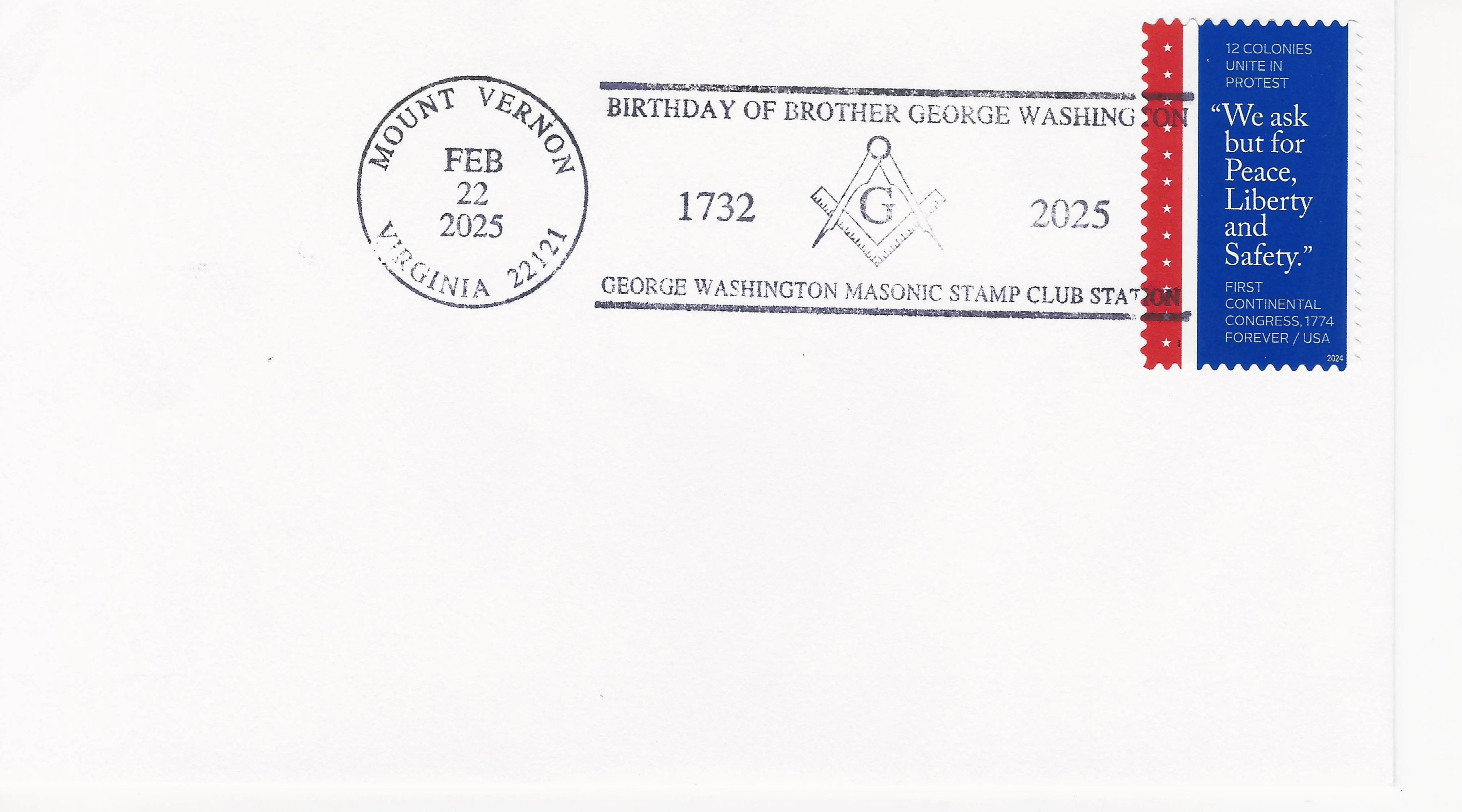 None Postmark #1: Mount Vernon, VA — 2020-02-22&hellip;