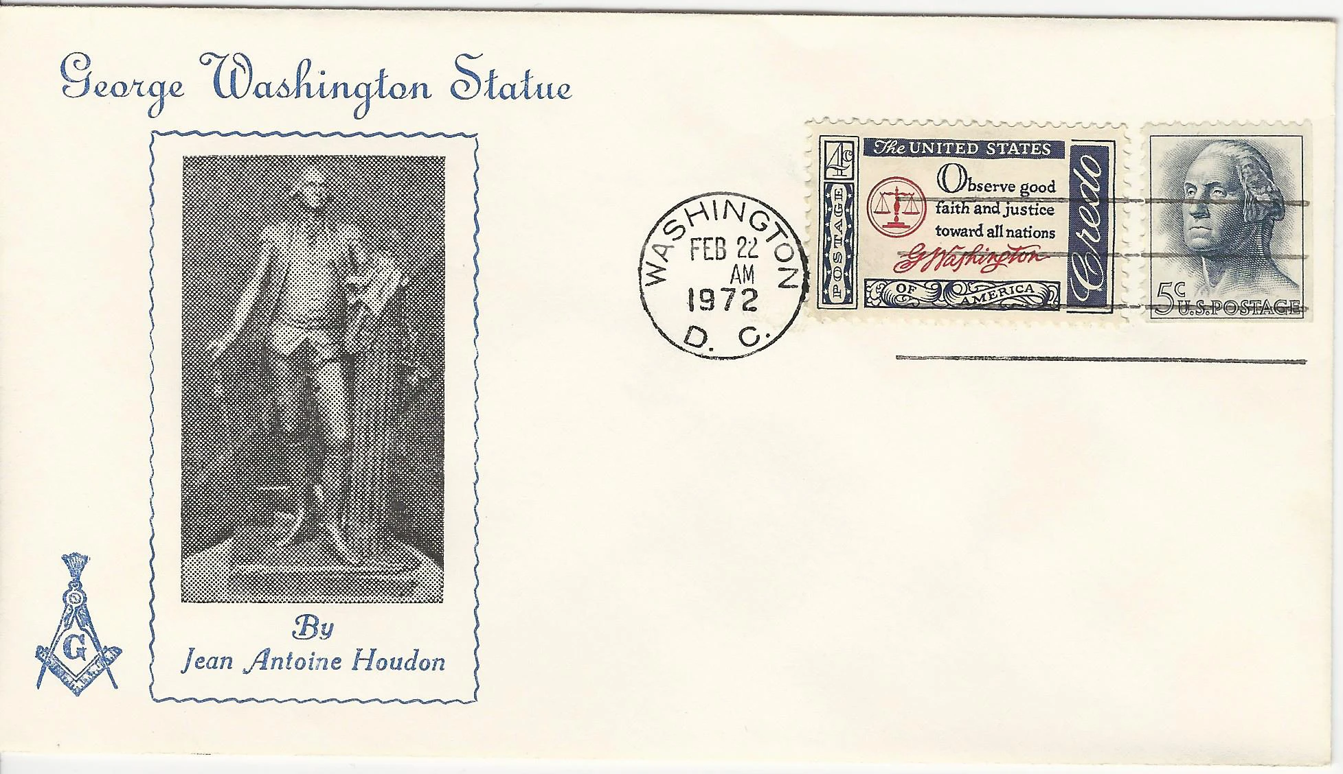 George Washington Statue Postmark #1: Washington, DC —&hellip;