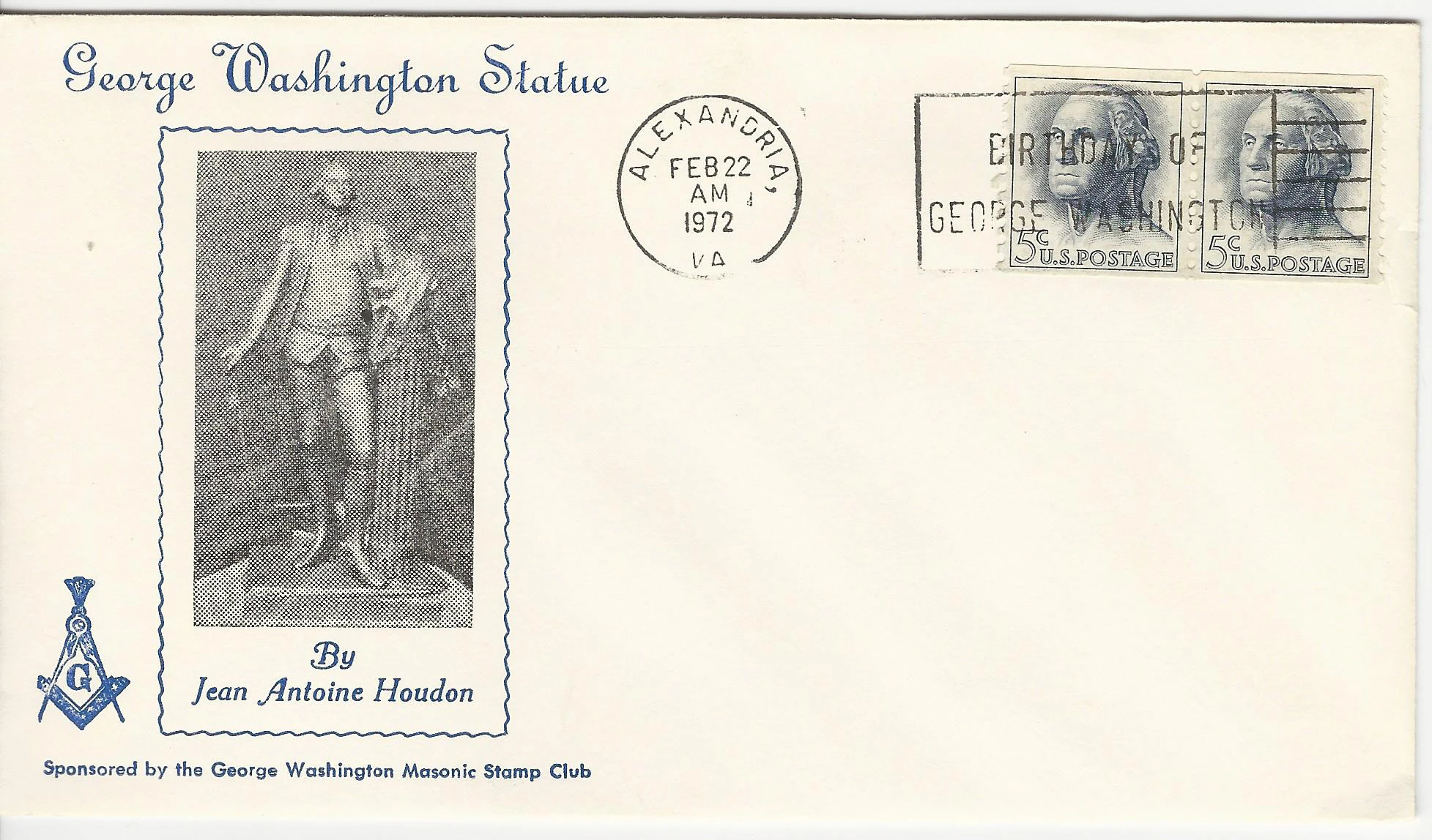 George Washington Statue Postmark #1: Washington, DC —&hellip;