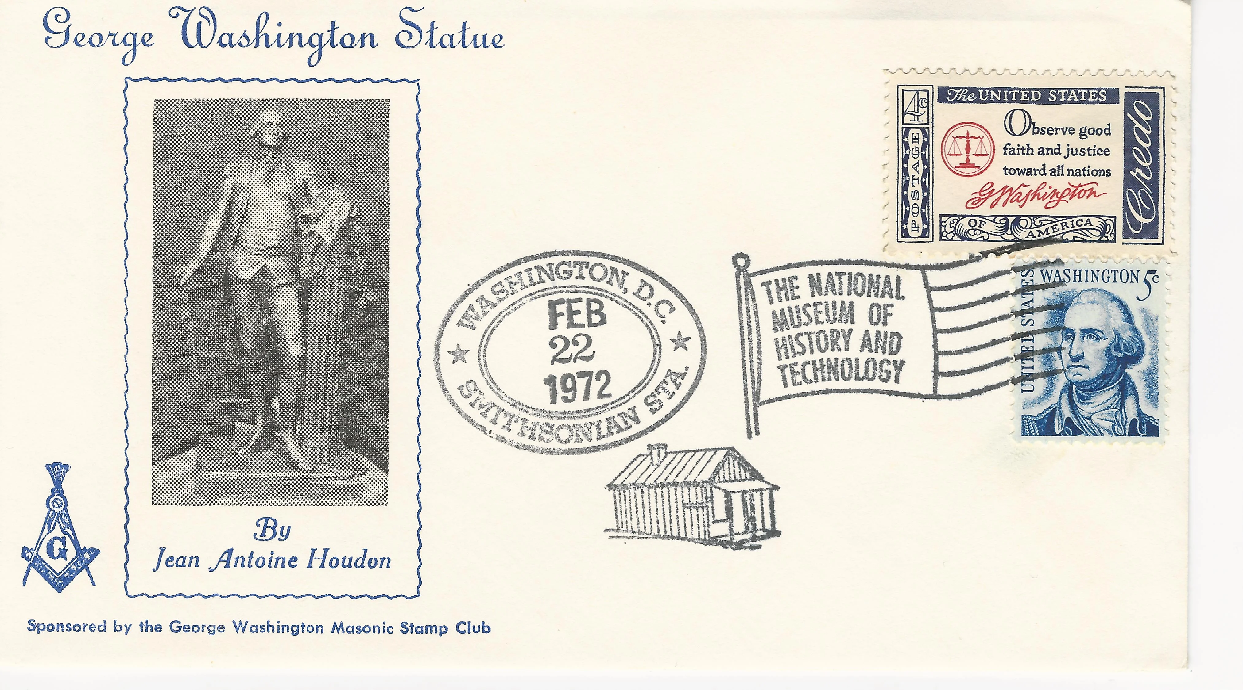 George Washington Statue Postmark #1: Washington, DC —&hellip;