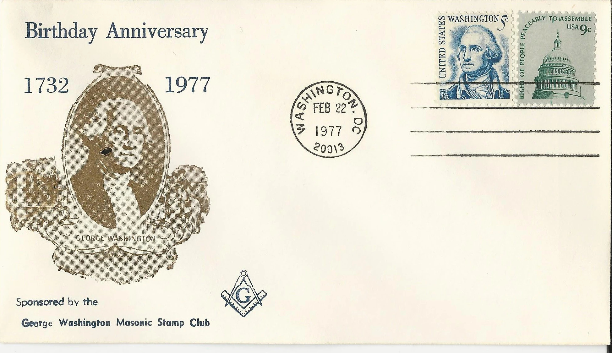 George Washington Postmark #1: Washington, DC — 1977-02-22&hellip;