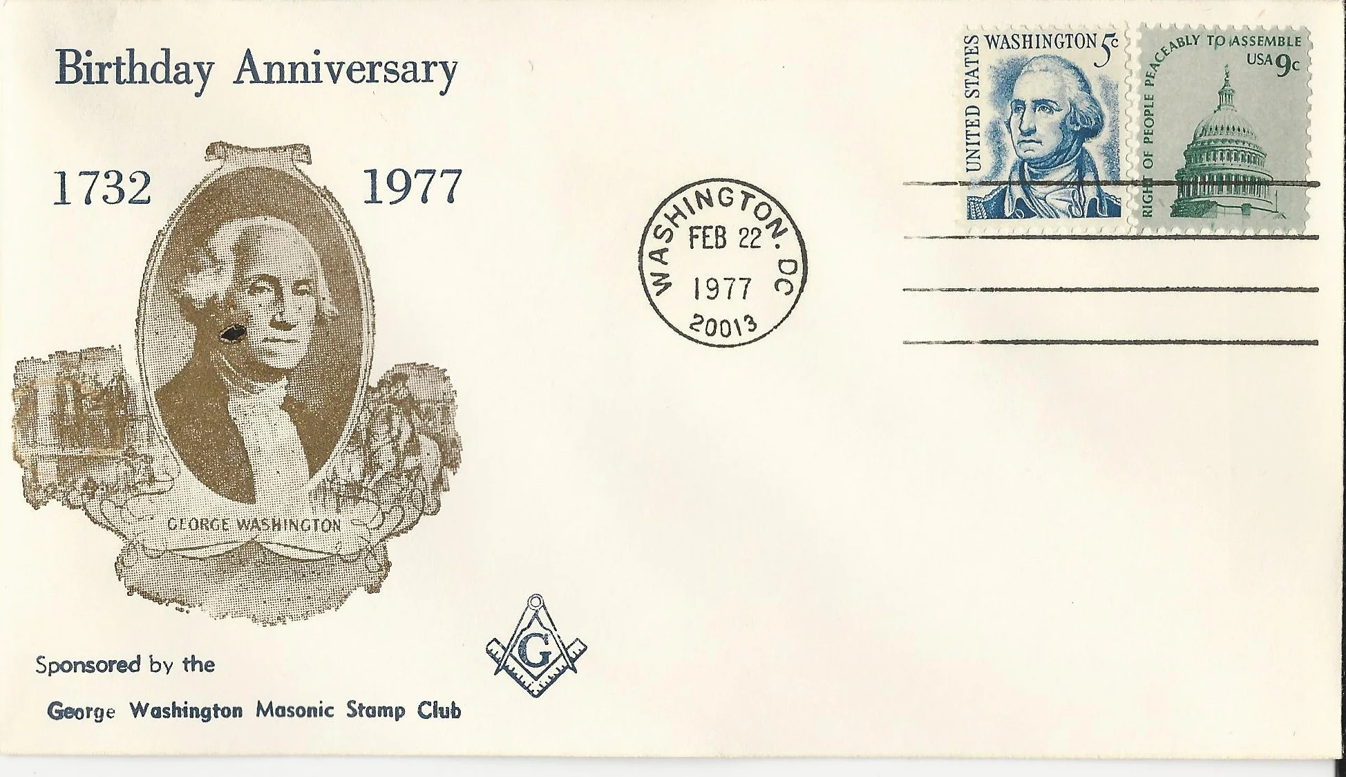 George Washington Postmark #1: Washington, DC — 1977-02-22&hellip;