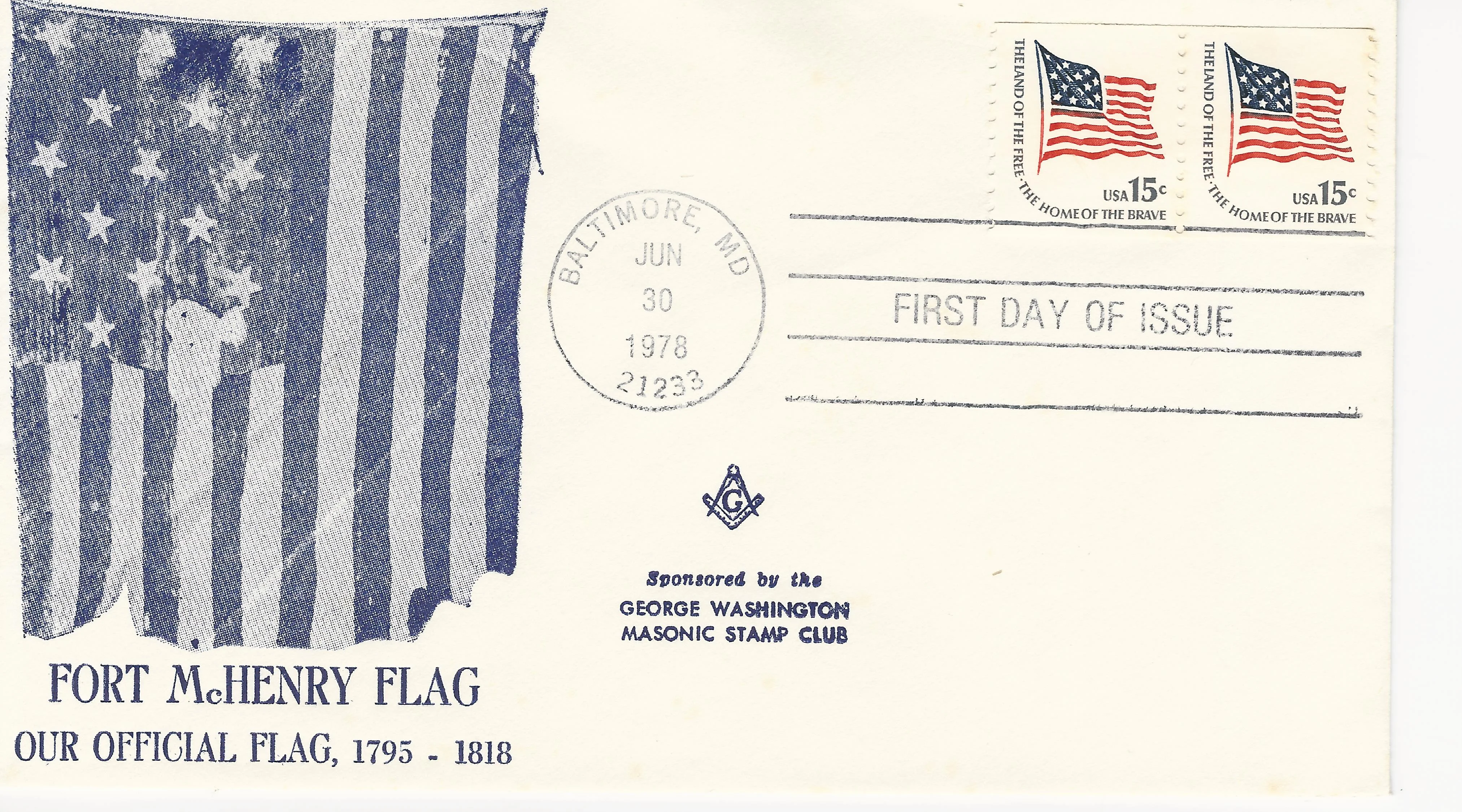 Ft. McHenry Flag Postmark #1: Baltimore, MD —&hellip;