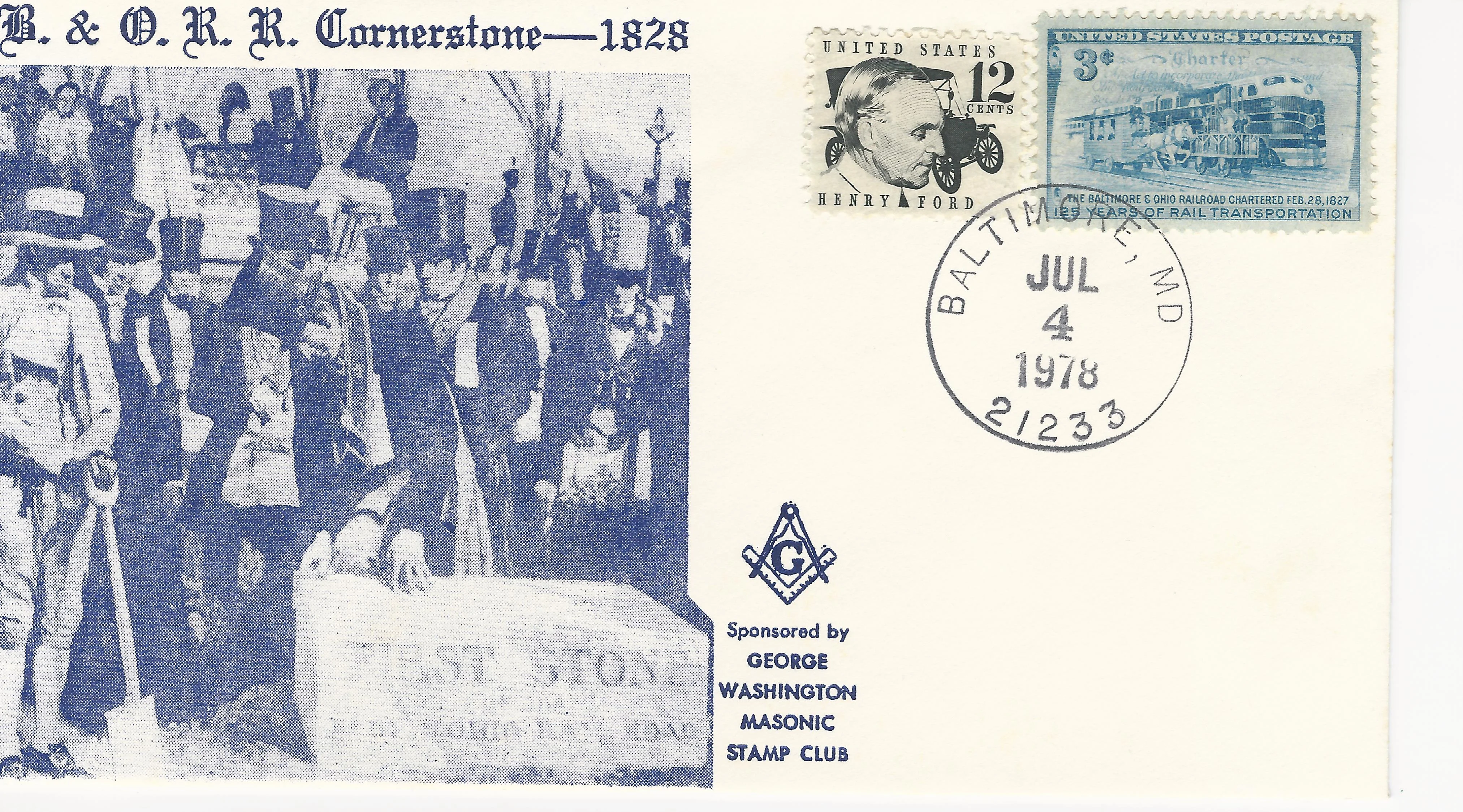 B&O Railroad Cornerstone Postmark #1: Baltimore, MD —&hellip;