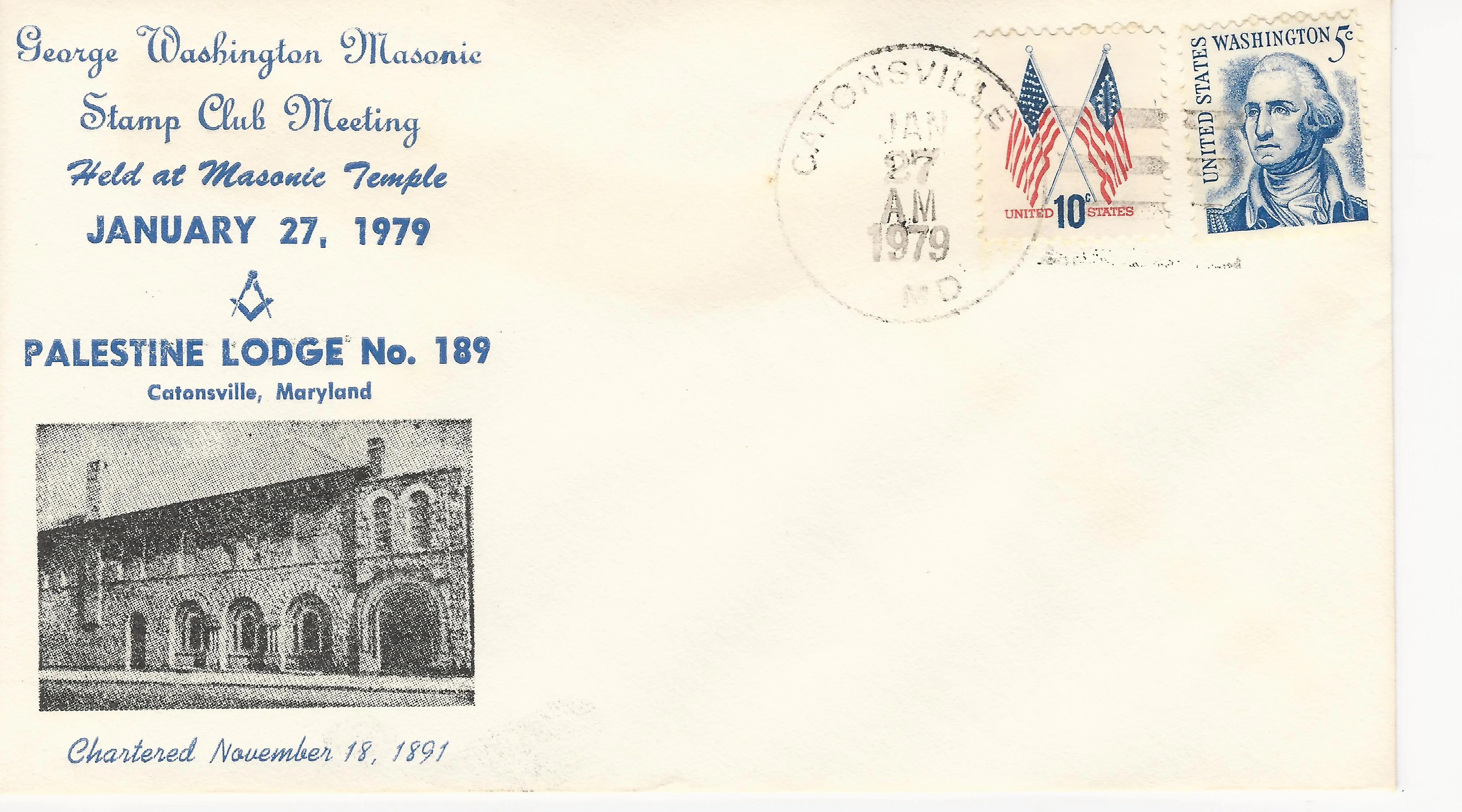 Palestine Lodge #189 Postmark #1: Catonsville, MD —&hellip;