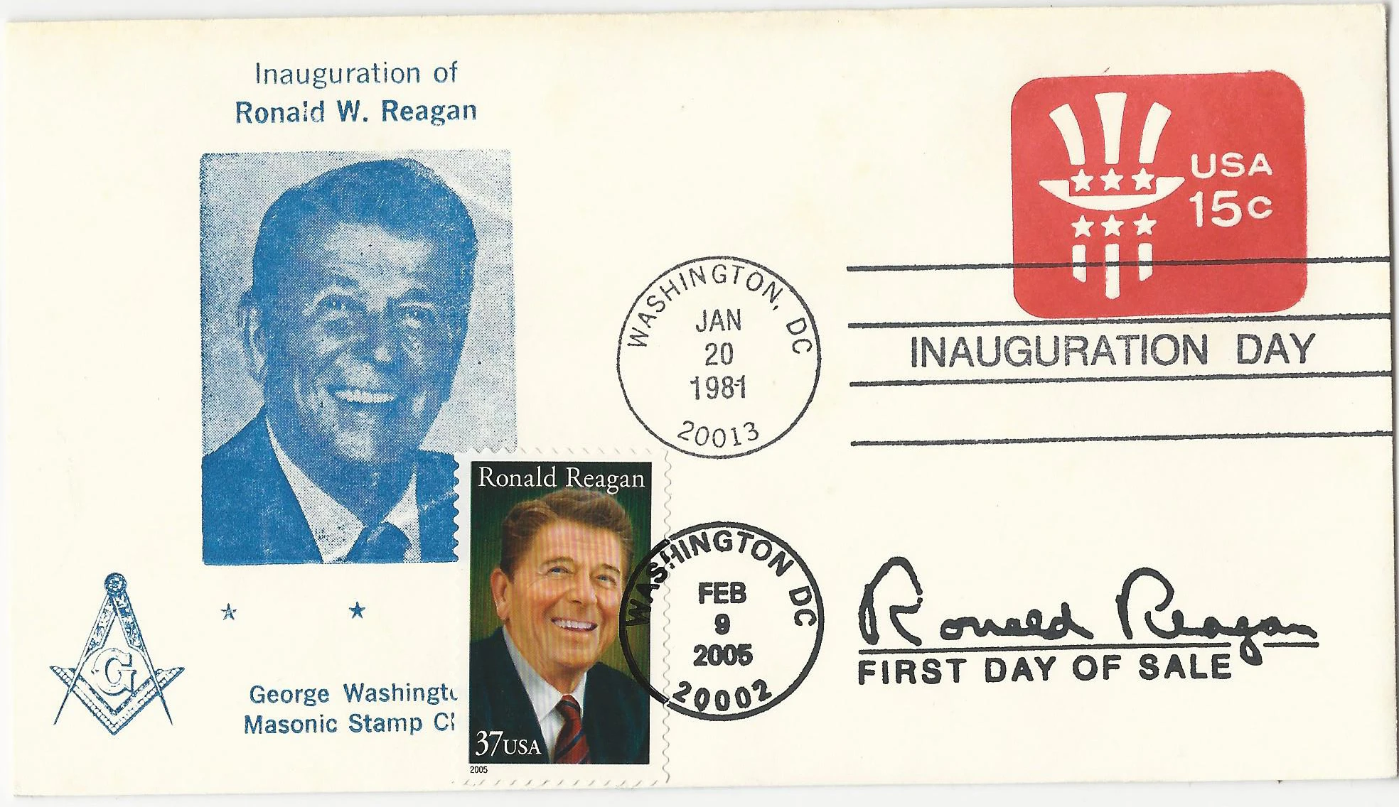 Photo of Ronald Reagon Postmark #1: Washington, DC&hellip;