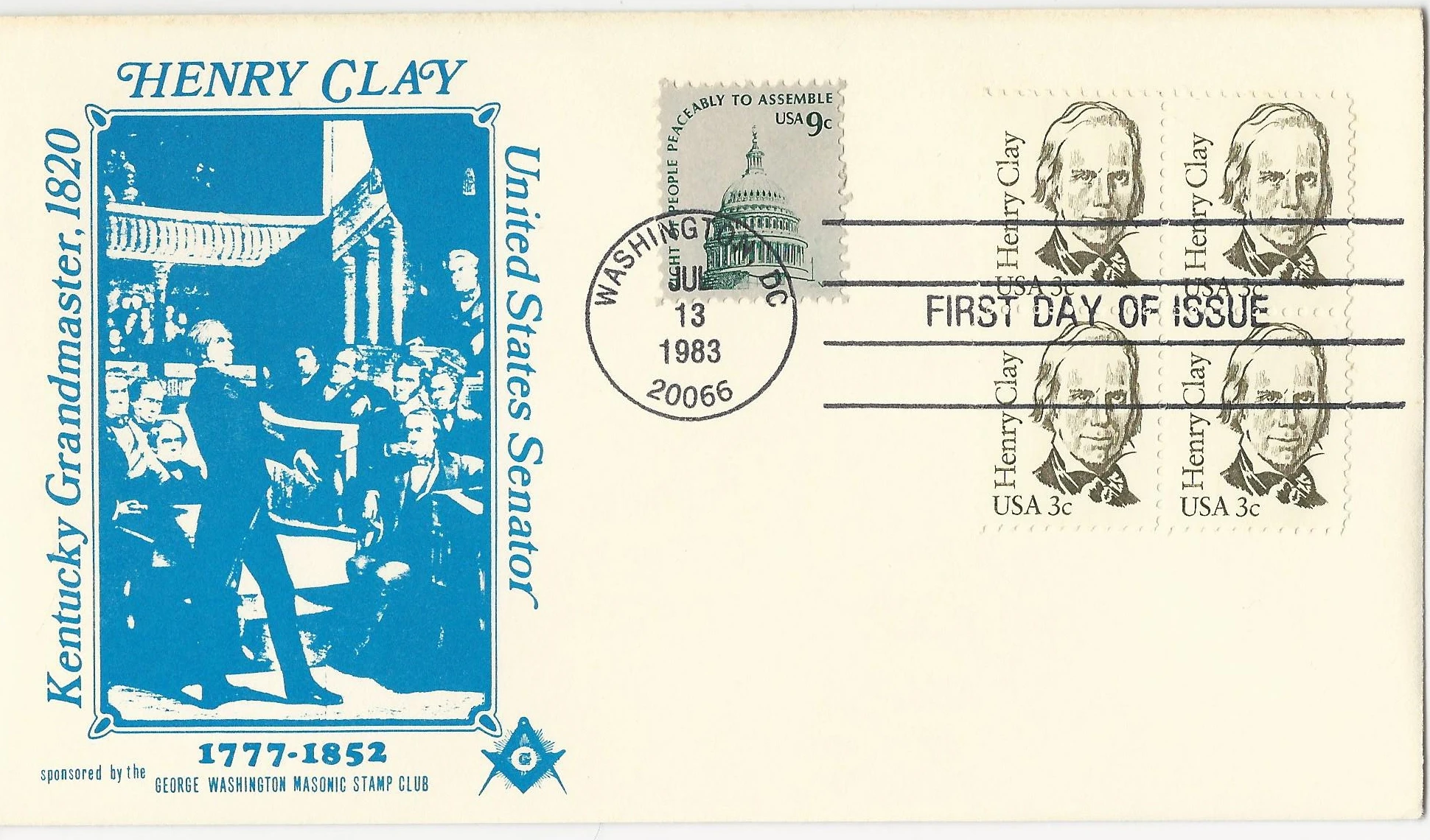 Henry Clay Postmark #1: Washington, DC — 1983-07-13&hellip;