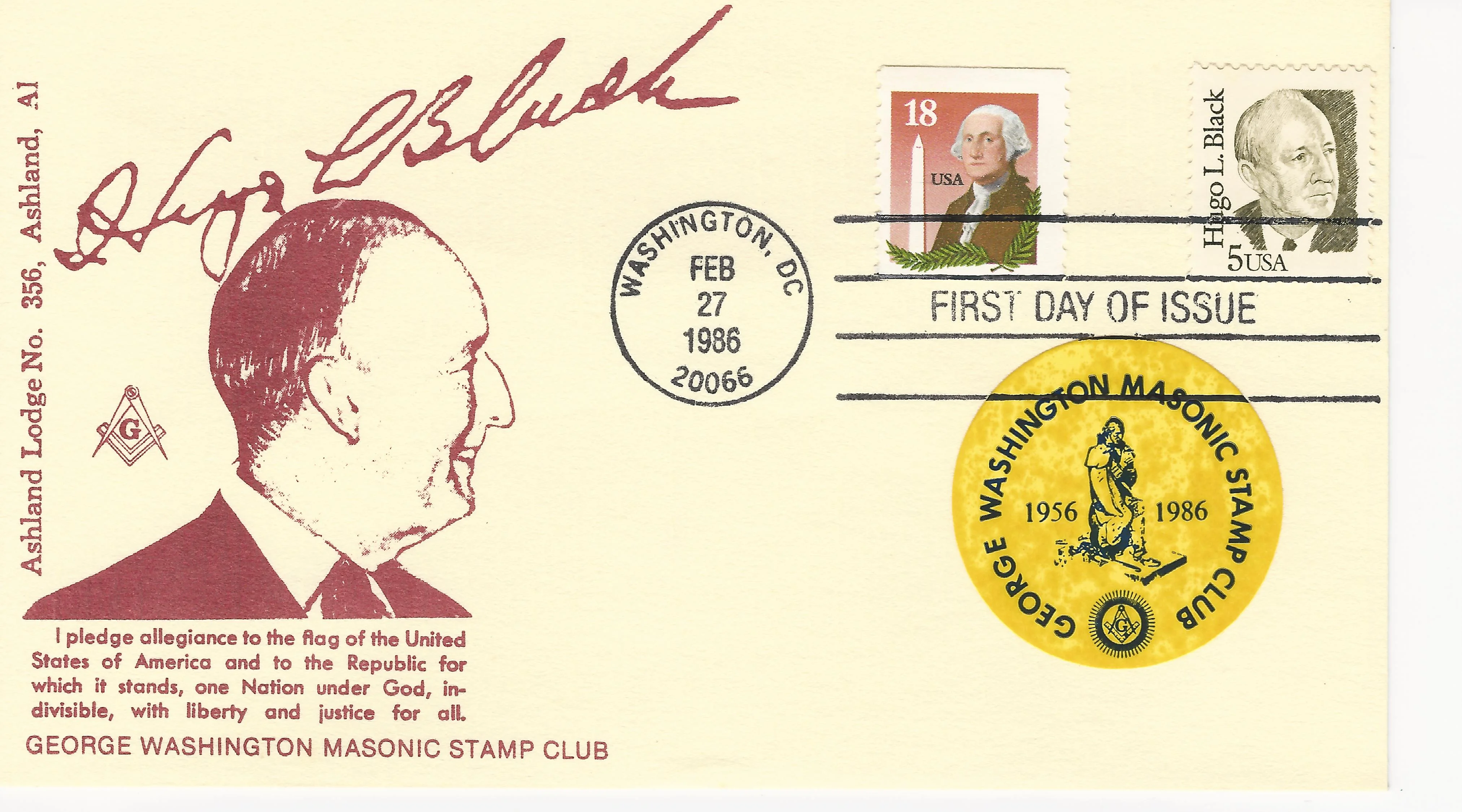 Profile, with GWMSC Label Postmark #1: Washington, DC&hellip;