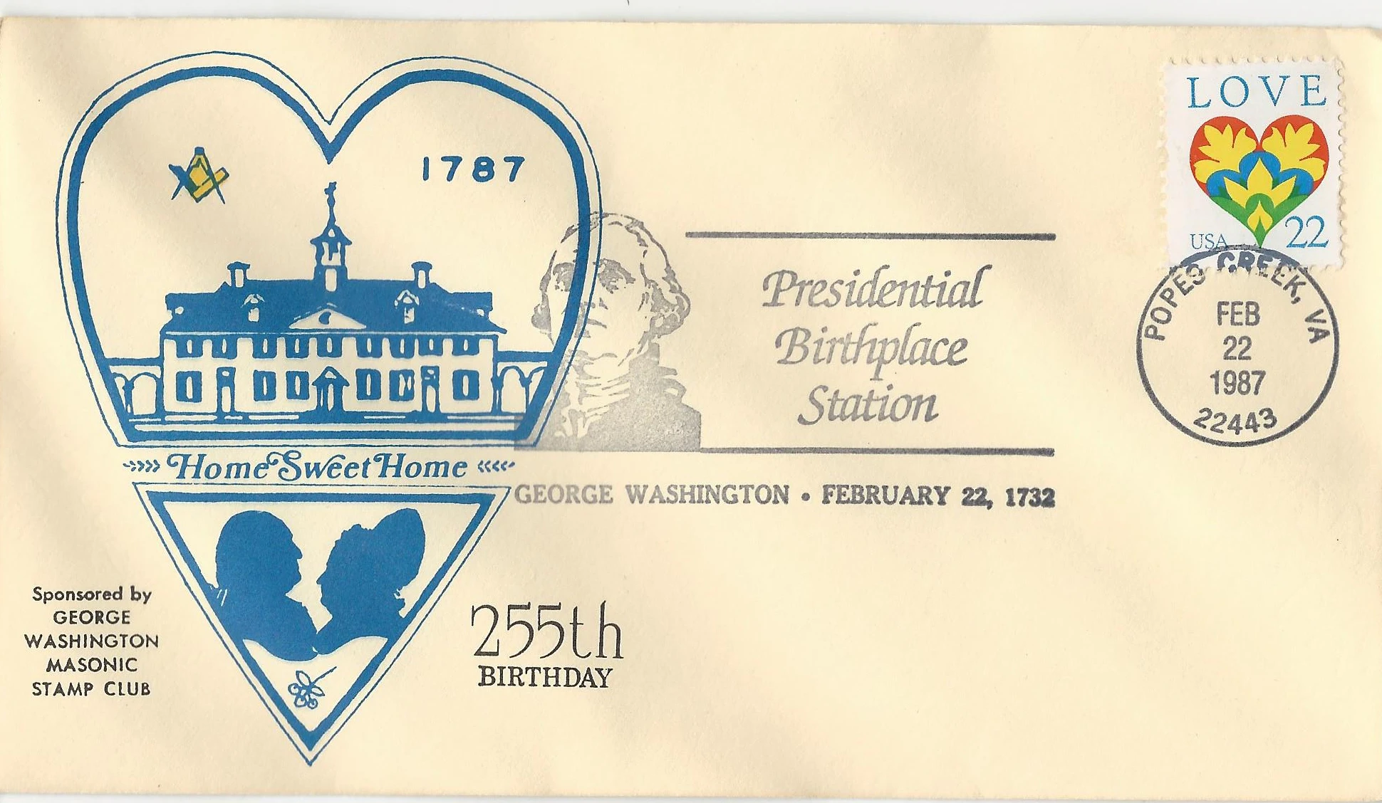 Presidential Birthplace Station Postmark #1: Popes Creek, VA&hellip;