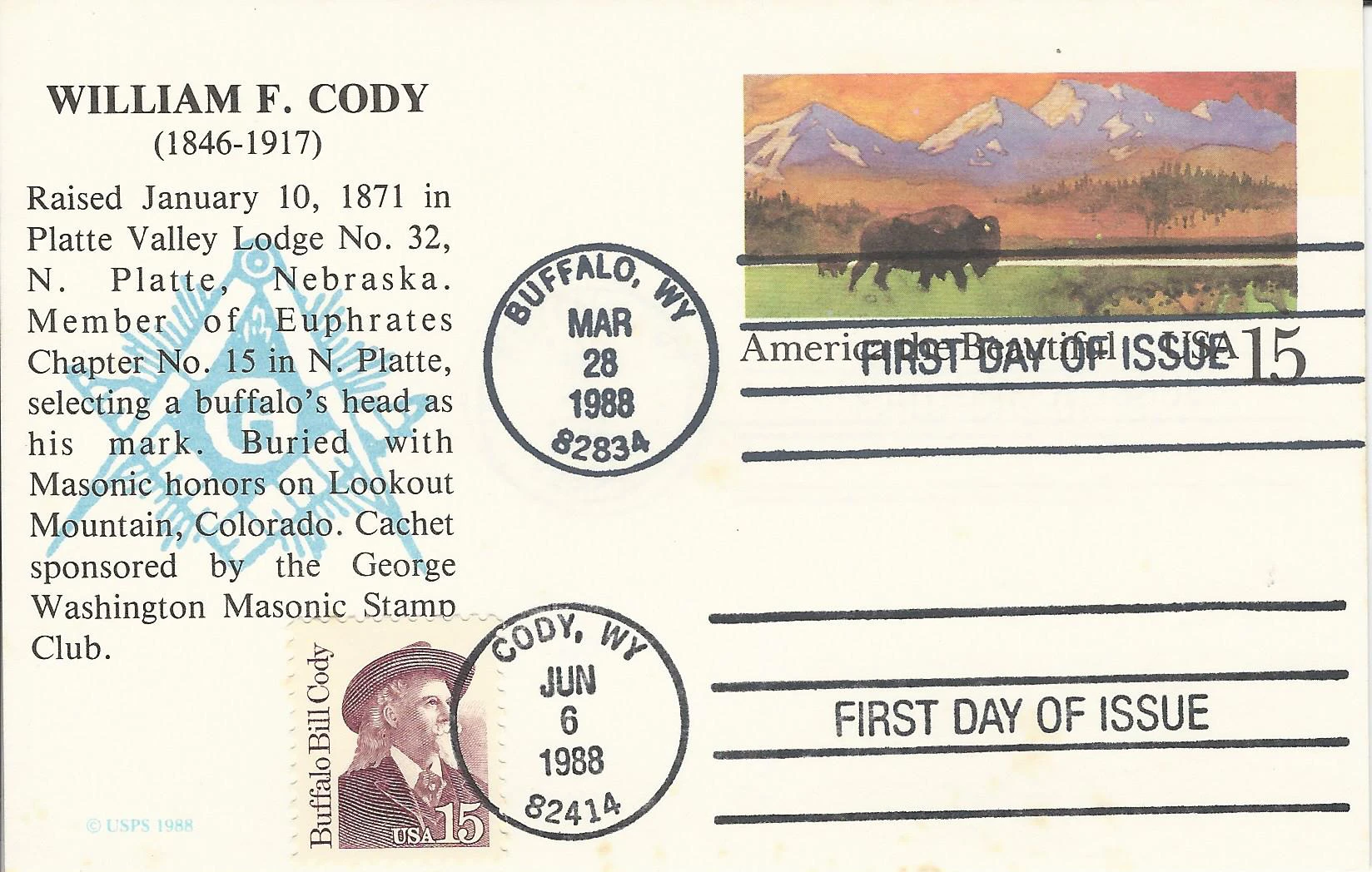Text Postmark #1: Buffalo, NY — 1988-03-28 Stamp:&hellip;