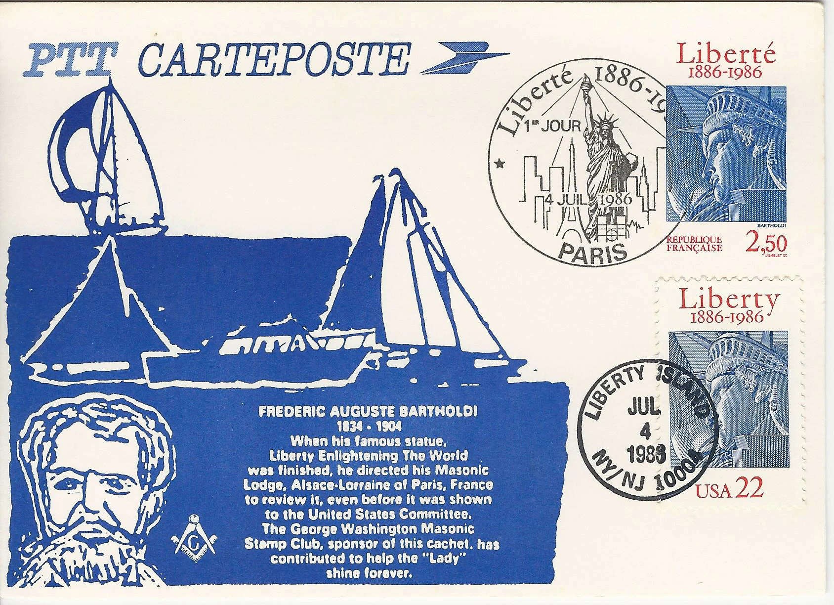 Joint Issue - Statue of Liberty Postmark #1:&hellip;