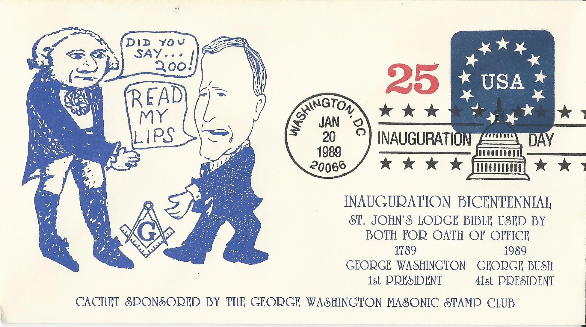 Washington-Bush Inauguration Postmark #1: Washington, DC — 1989-01-20&hellip;