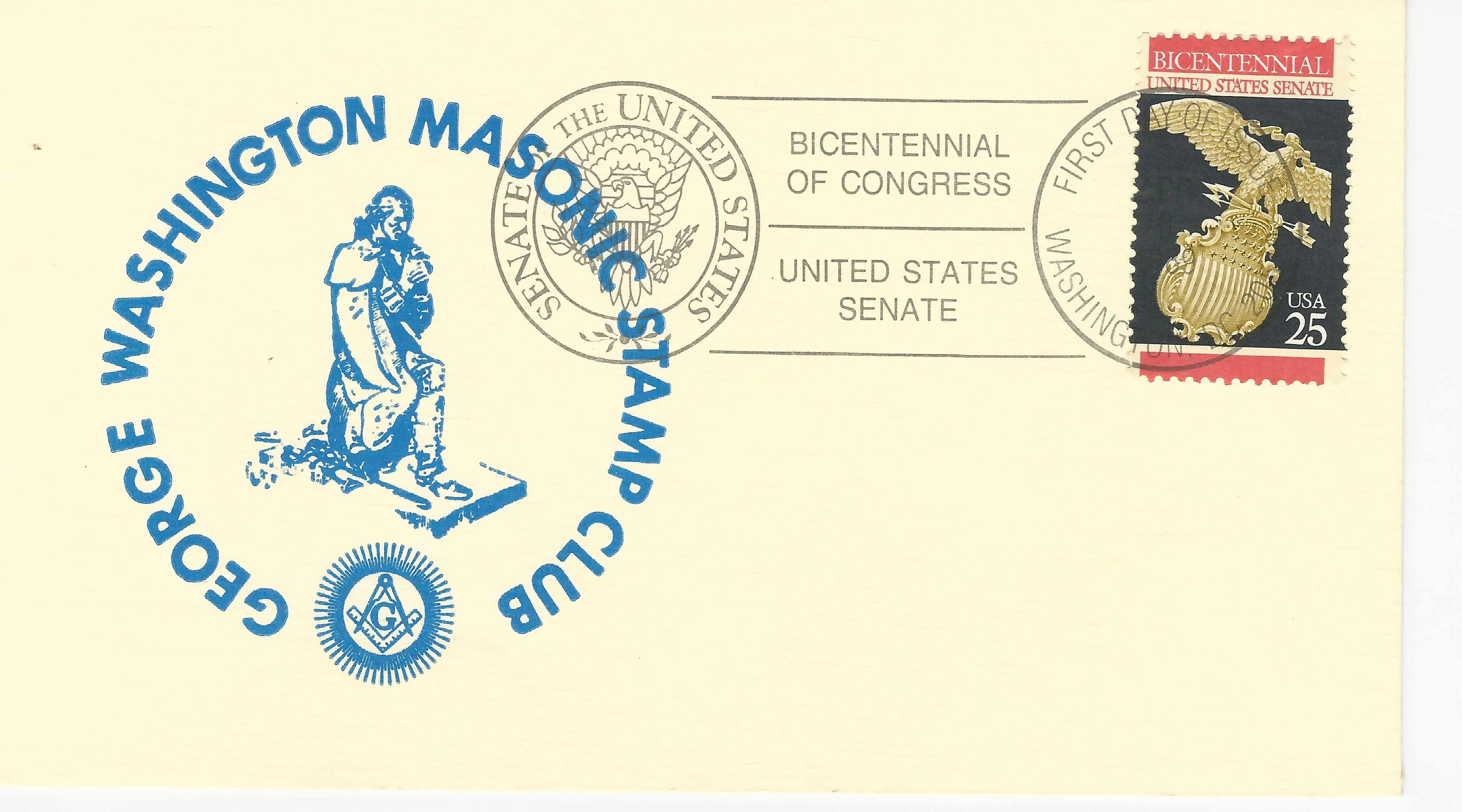 George Washington Praying - GWMSC Logo Postmark #1:&hellip;