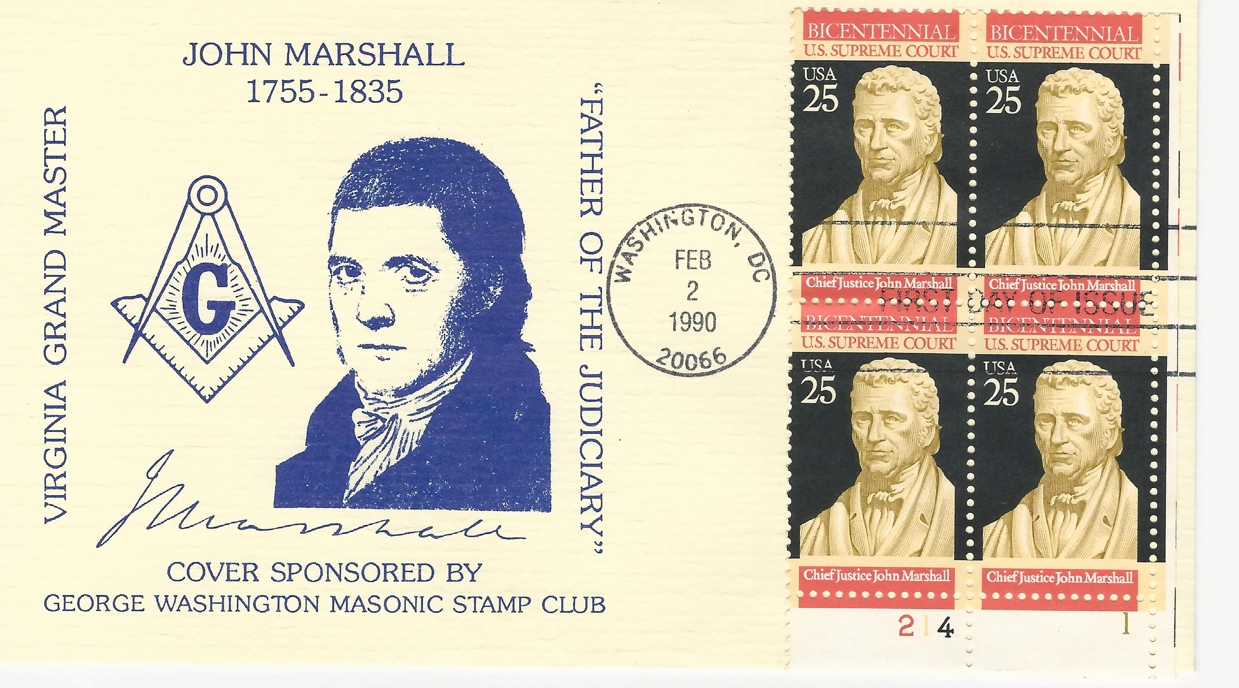 John Marshall Postmark #1: Mount Vernon, VA —&hellip;