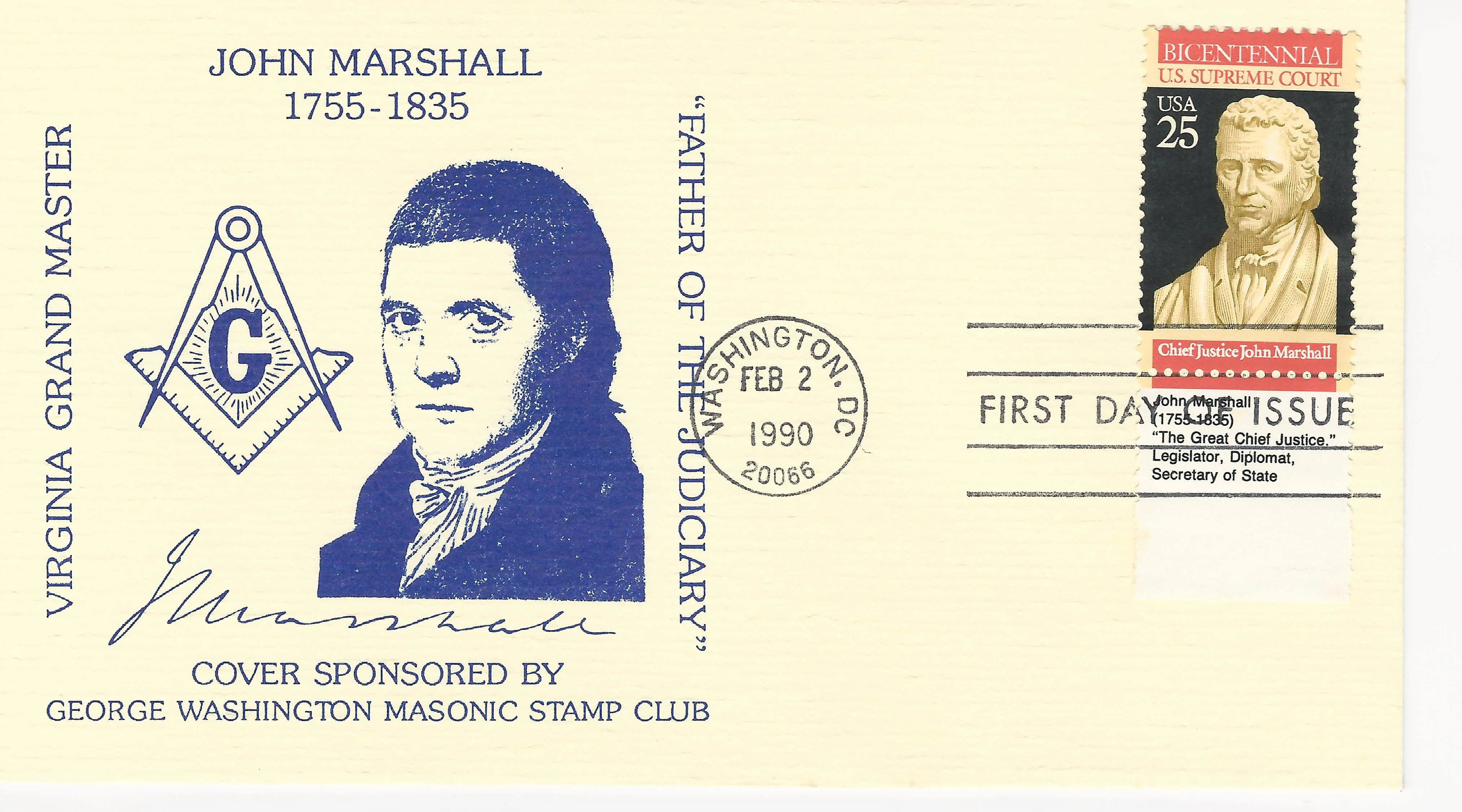 John Marshall Postmark #1: Mount Vernon, VA —&hellip;