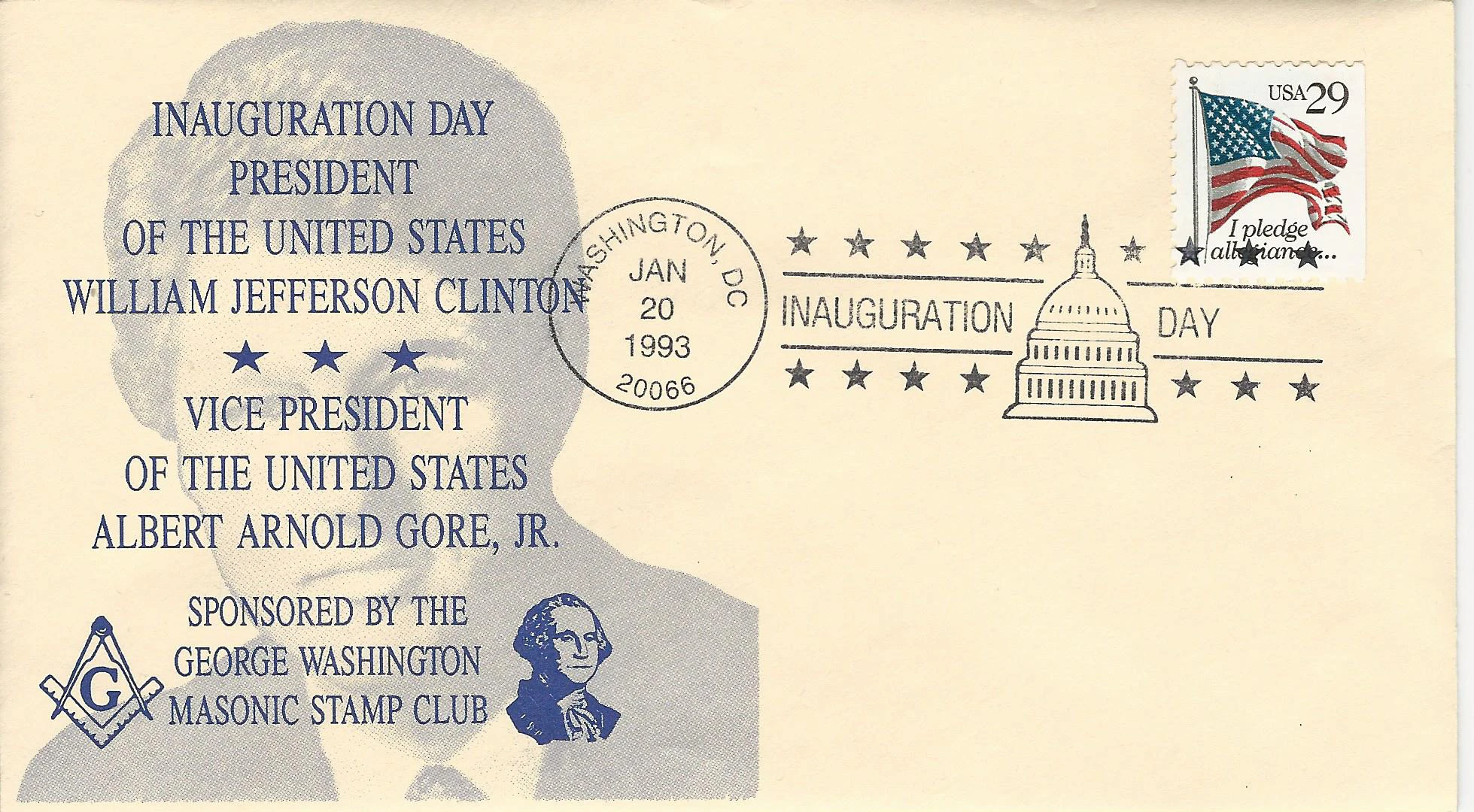 Inauguration Clinton-Gore Postmark #1: Carthage, TN — 1997-02-20&hellip;