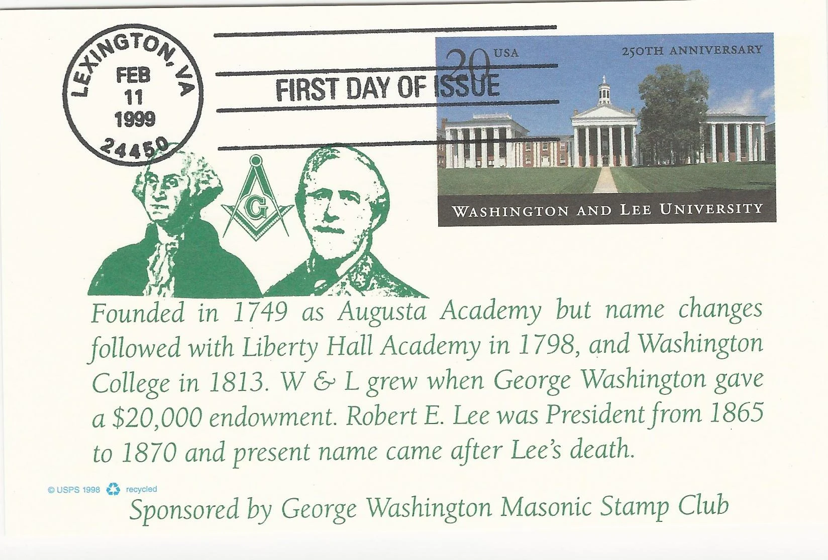 Washington & Lee Postmark #1: Lexington, VA —&hellip;