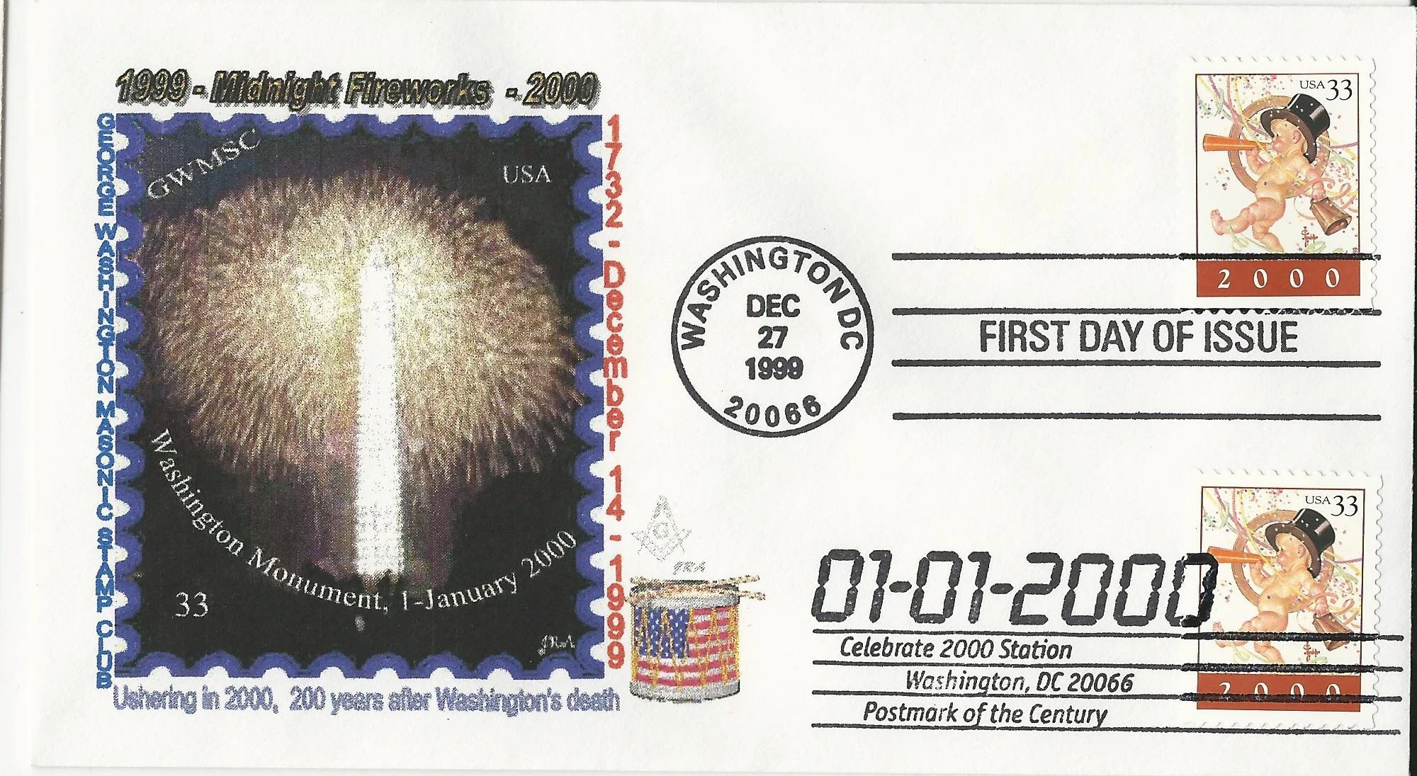 Midnght Fireworks Postmark #1: Washington, DC — 1999-12-27&hellip;