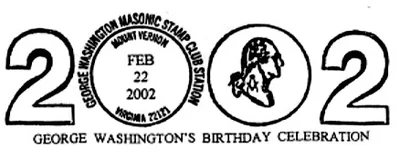 Birthday of George Washington pictorial postmark (portrait medallion,&hellip;