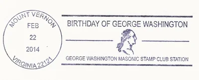 Birthday of George Washington pictorial postmark (square &&hellip;
