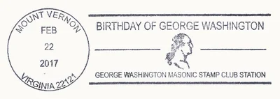 Birthday of George Washington pictorial postmark (square &&hellip;